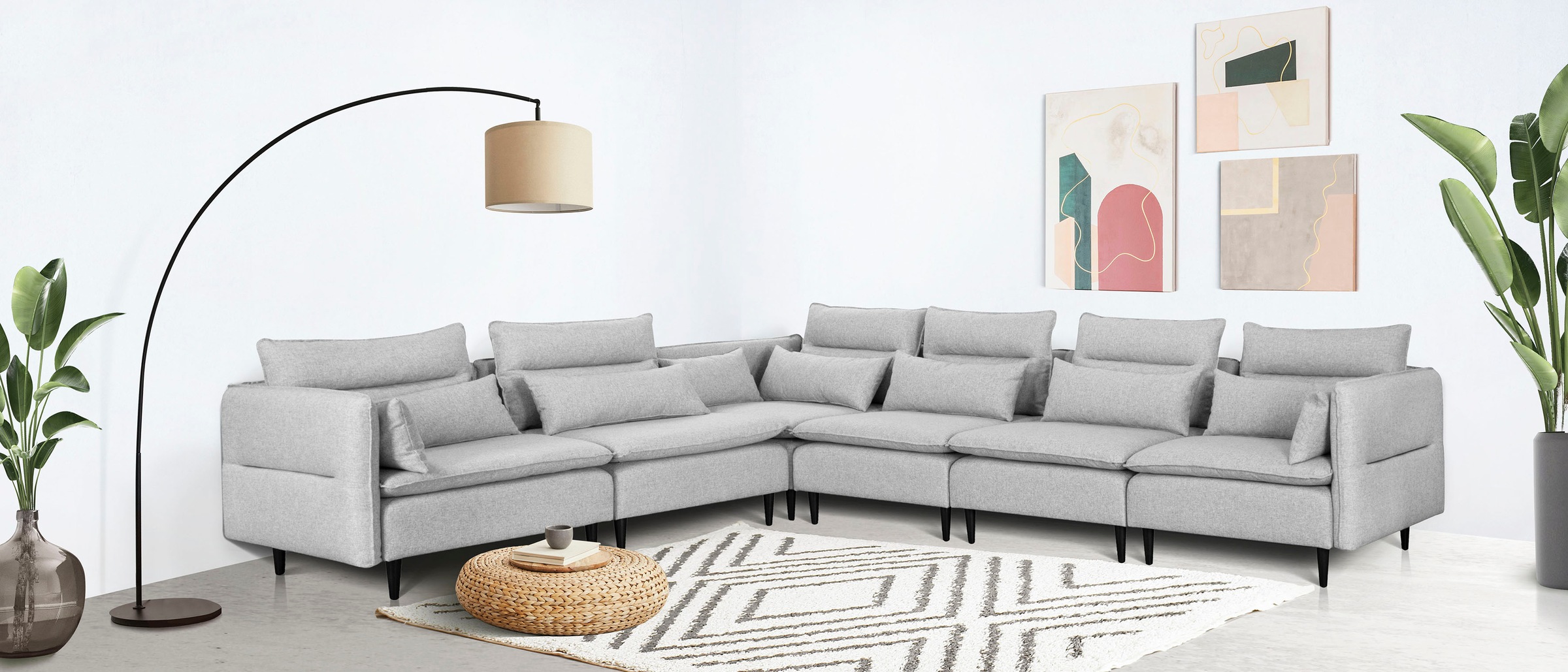 andas Ecksofa »ALVIK L-Form«, zusammengesetzt aus Modulen, erweiterbar mit günstig online kaufen