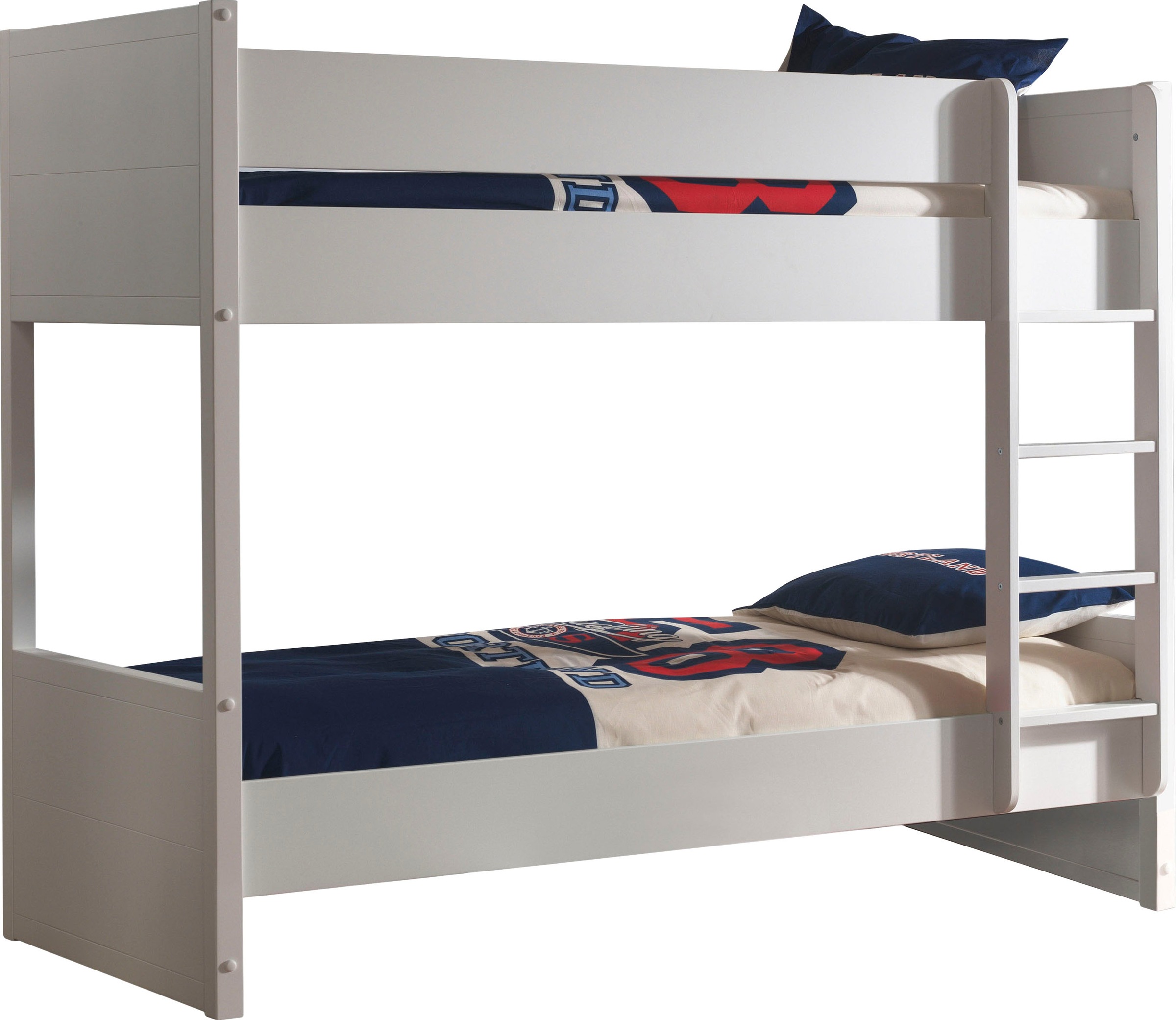Vipack Etagenbett, (Made in Europe), mit gradliniger Optik, inkl. Rolllattenrost, weiß lackiert