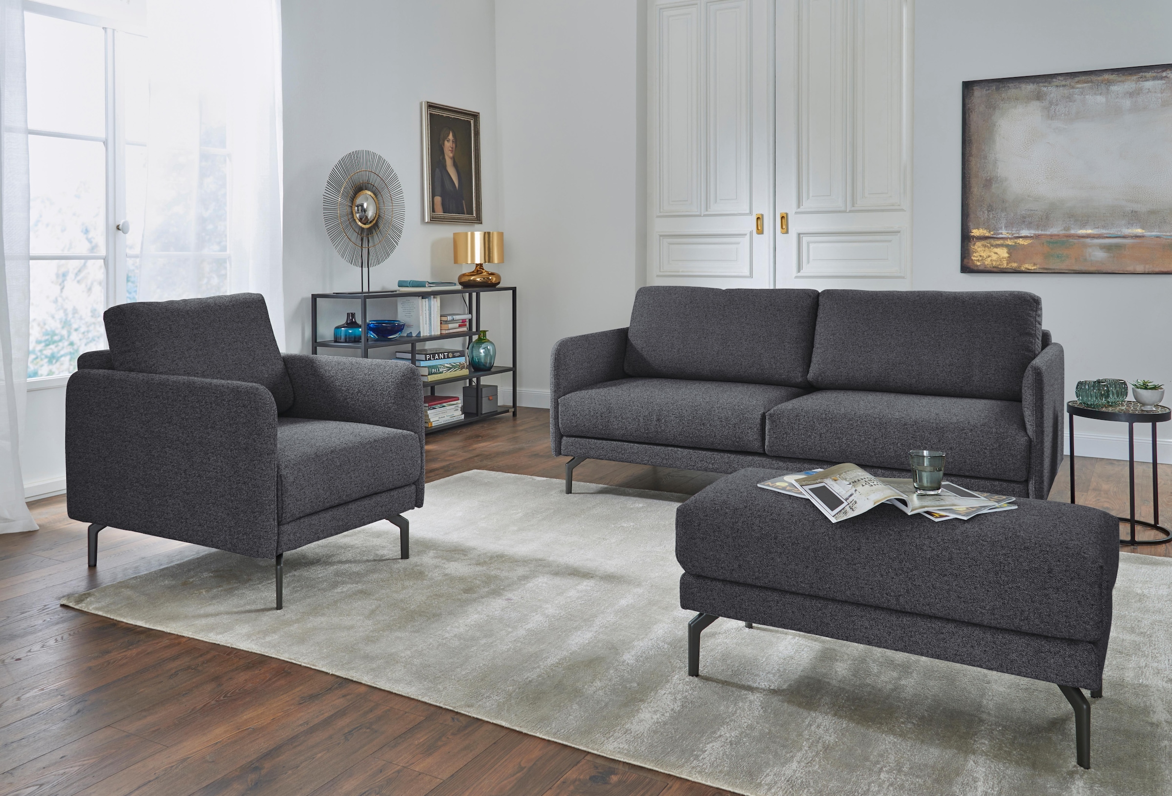 Creation BY ROLF BENZ 2-Sitzer »CR.450, Designsofa, Loungesofa«, Armlehne sehr schmal, Alugussfüße in umbragrau, Breite 150 cm