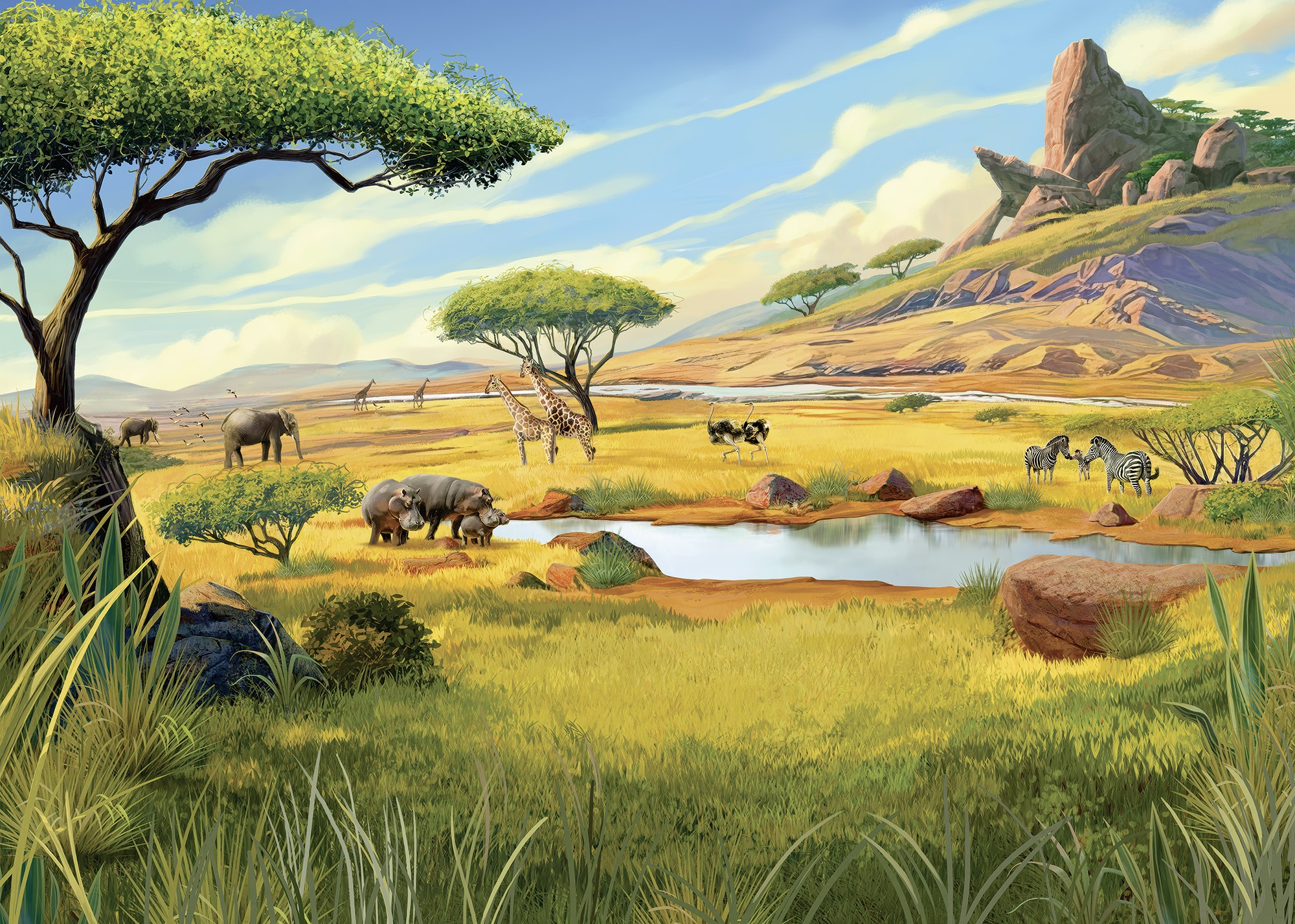 Komar Kindertapete »Disney The Lion King Savanna«, bedruckt günstig online kaufen