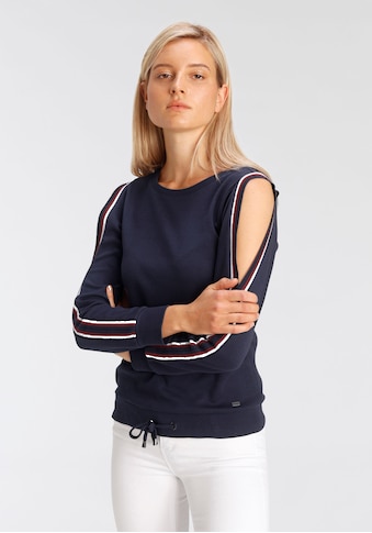 Arizona Sweatshirt »mit Cold Shoulder und Tunnelzug«, Mit Cold Shoulders kaufen