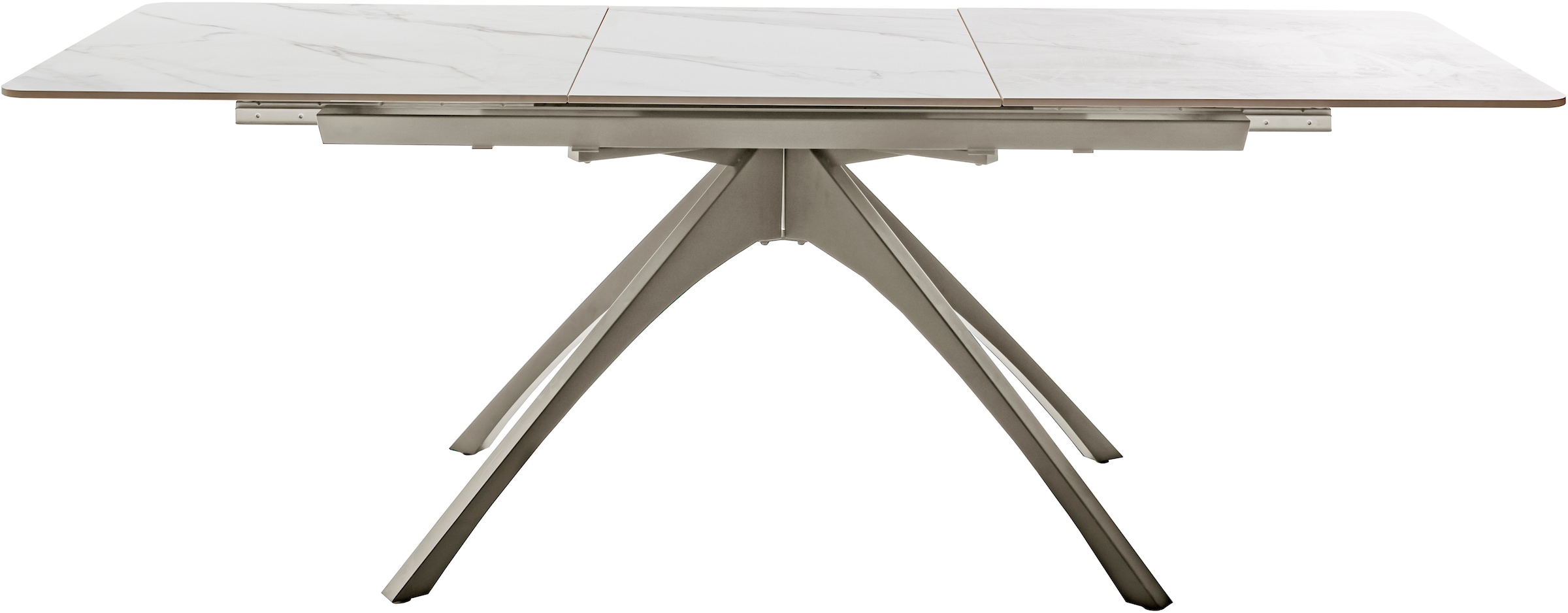 MCA furniture Esstisch »CERRITO Auszugtisch 160-220 cm - marmoriert«, (1 St.), Keramik,Metall,Synchronauszug,ausziehbar,8-10 Personen
