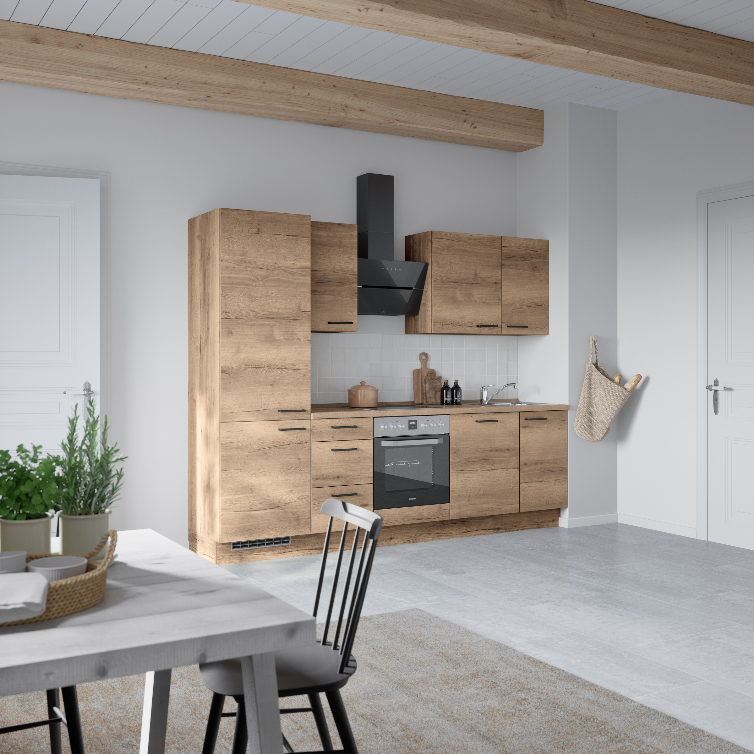 nobilia® Küchenzeile »"Structura II"«, vormontiert, Ausrichtung wählbar, Breite 270 cm, wahlw. mit E-Geräten