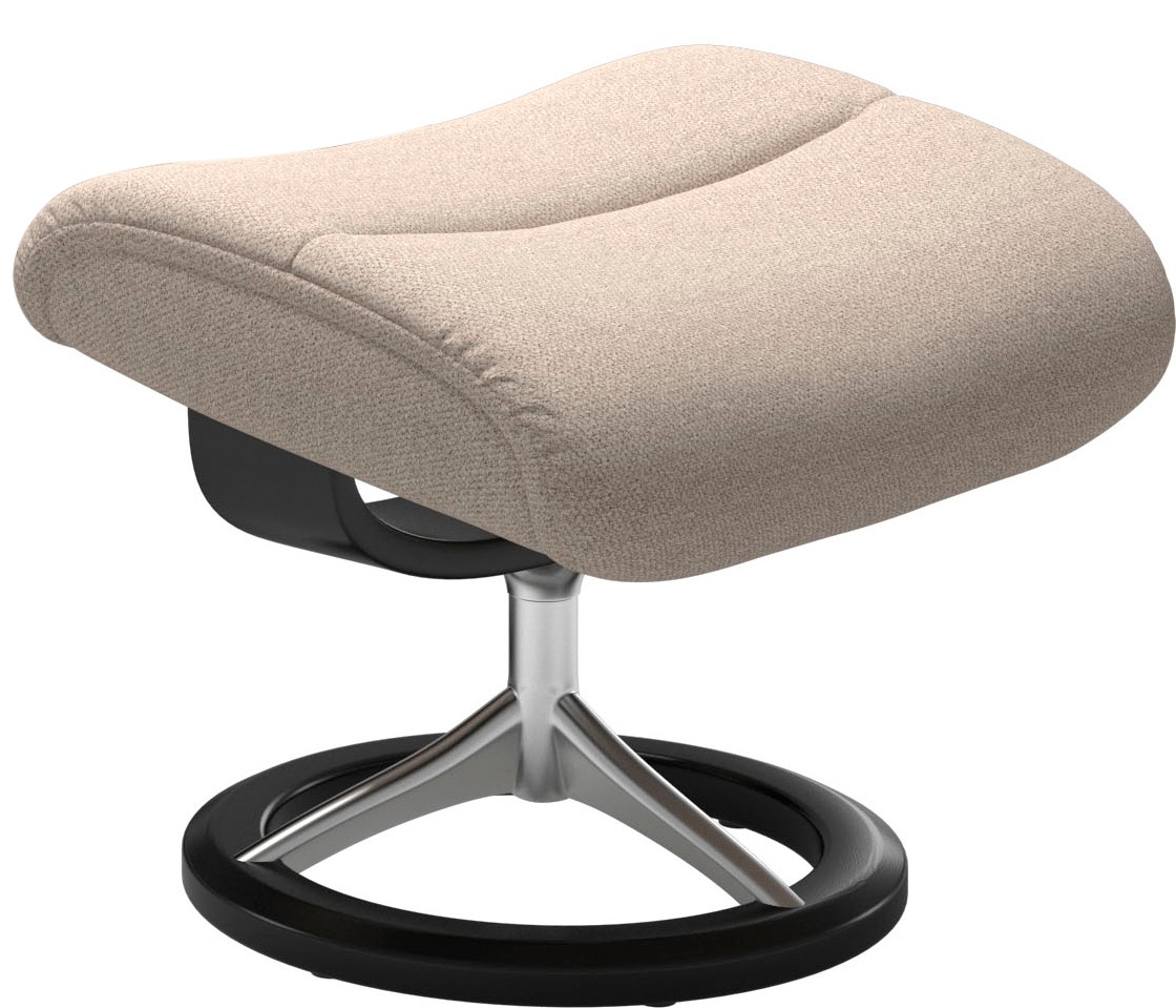 Stressless® Relaxsessel »View«, (Set, Relaxsessel mit Hocker), mit Signature Base, Größe S,Gestell Schwarz