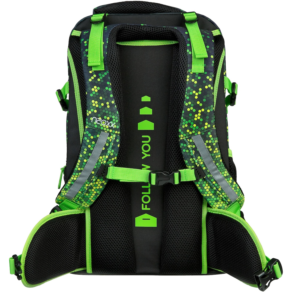 neoxx Schulrucksack »Active, Pixel in my mind«, reflektierende Details