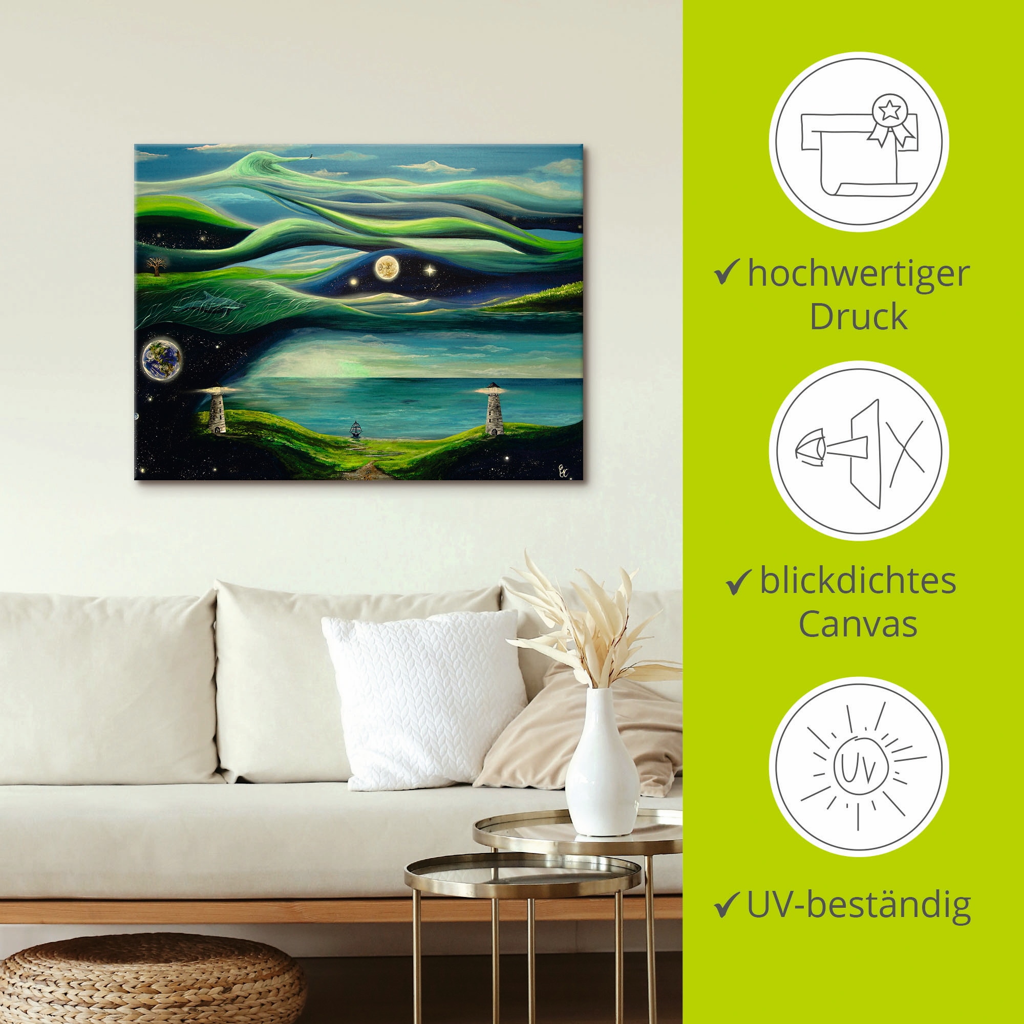 Artland Leinwandbild »Verschiedene Leben«, Landschaften, (1 St.), auf Keilrahmen gespannt