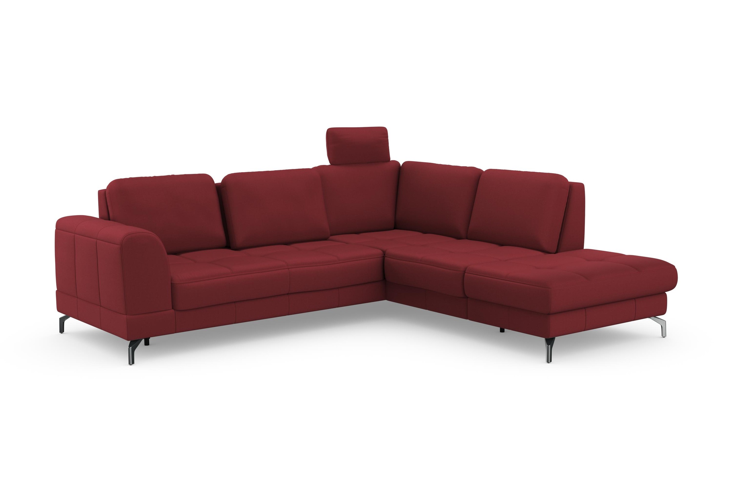 sit&more Ecksofa »Bendigo L-Form«, inklusive Sitztiefenverstellung, Bodenfreiheit 12 cm, in 2 Fußfarben