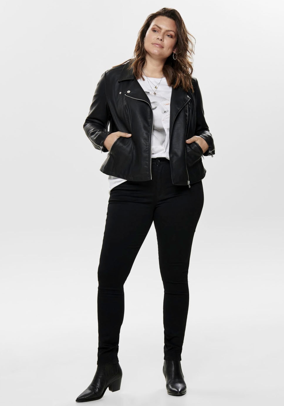 ONLY CARMAKOMA Lederimitatjacke »CAREMMY FAUX LEATHER BIKER«