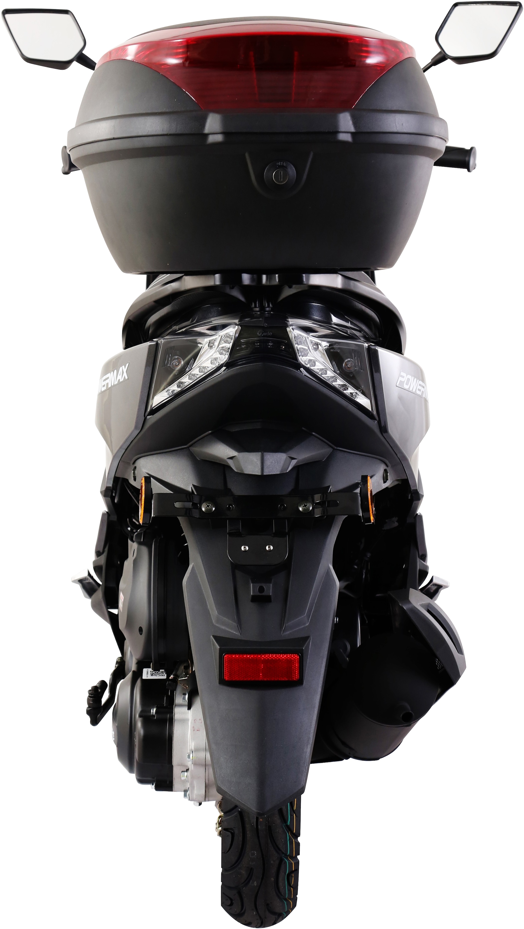 Alpha Motors Motorroller »Powermax 50 ccm 25 kmh EURO 5 dunkelgrau (mit/ohne Topcase)«, 50 cm³, 25 km/h, Euro 5, 2,6 PS