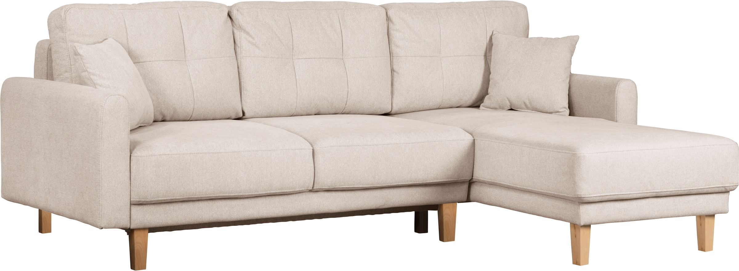 Home affaire Ecksofa »TRIPLO optionale Schlafsofa mit Bettkasten, Maße B/T/H: 234/164/89 cm«, L-Form wahlweise mit Bettfunktion - Liegefläche 132x210 cm
