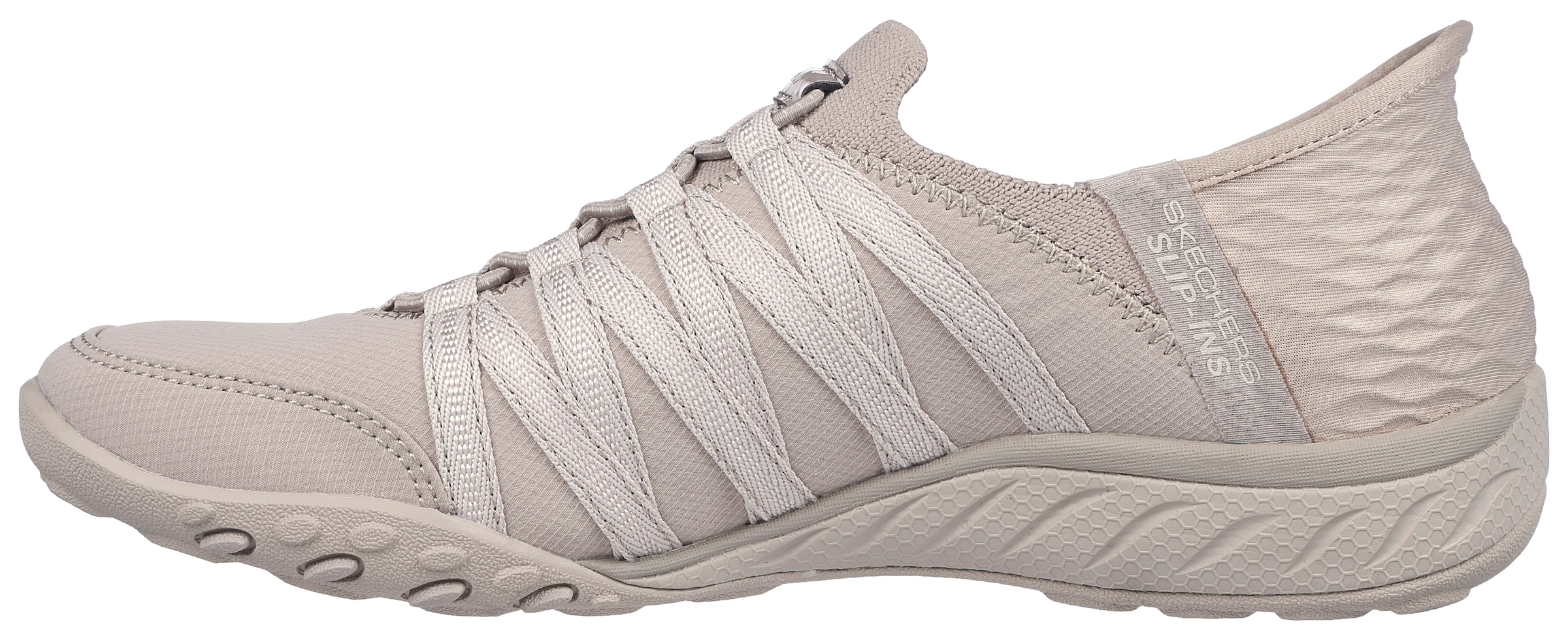 Skechers Slip-On Sneaker »BREATHE-EASY-ROLL-WITH-ME«, Schlupfschuh, Slipper, Freizeitschuh mit Gummizügen zum Schlupfen