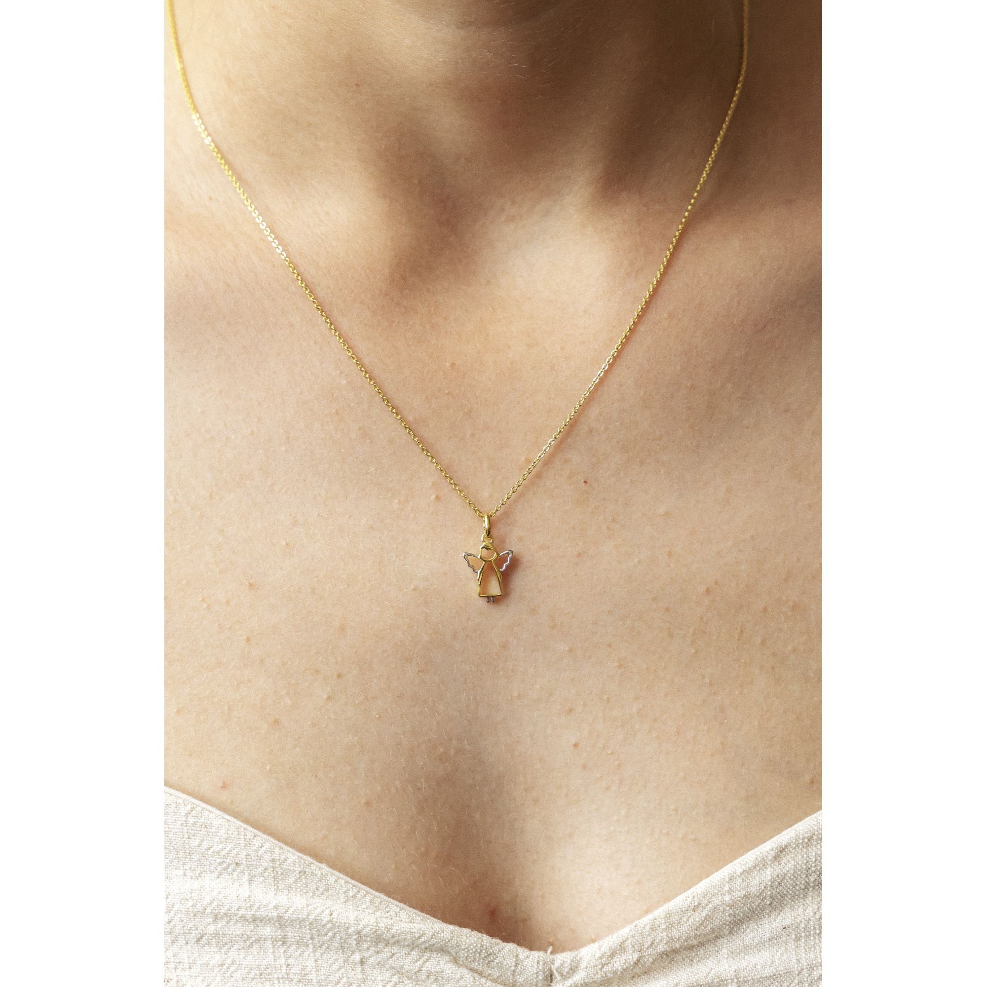 5. Bild von CELESTA Kette mit Anhänger »375/- Gelbgold 2farbig Engel«