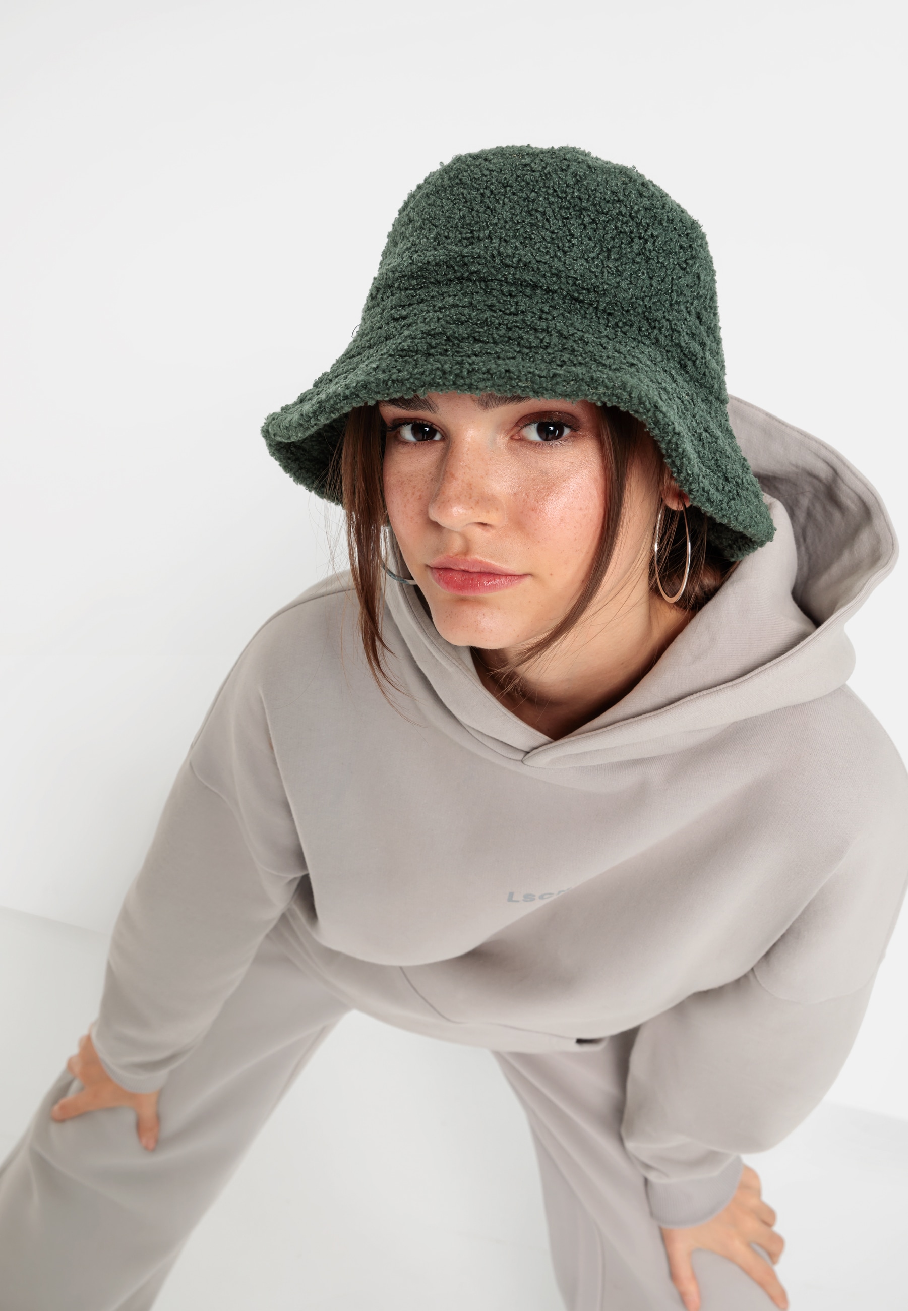 LSCN by LASCANA Fischerhut, Outdoorhut Bucket Hat aus Teddy