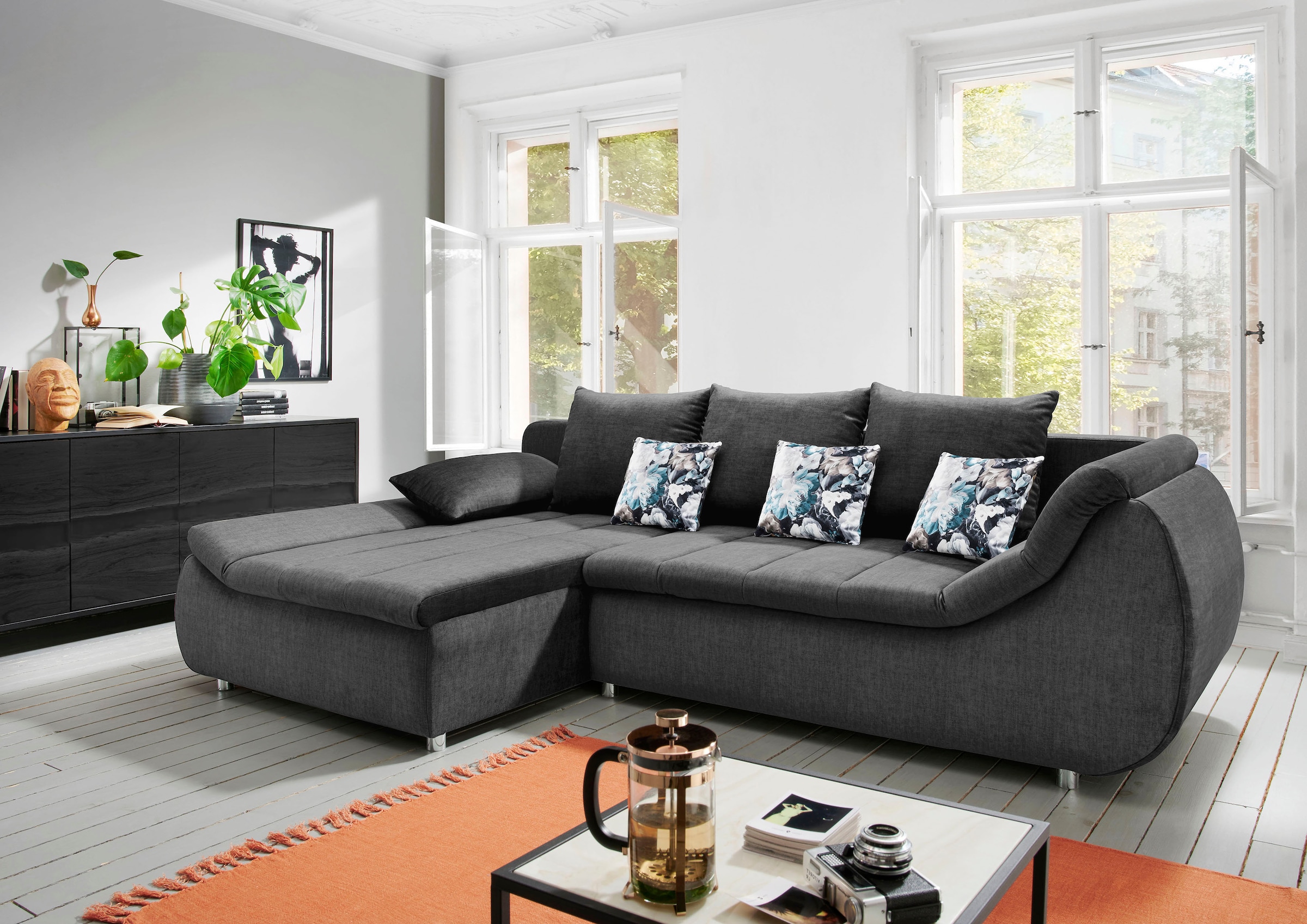 INOSIGN Ecksofa »Imola elegant und modern, aktuelle Steppung im Sitz, beque günstig online kaufen