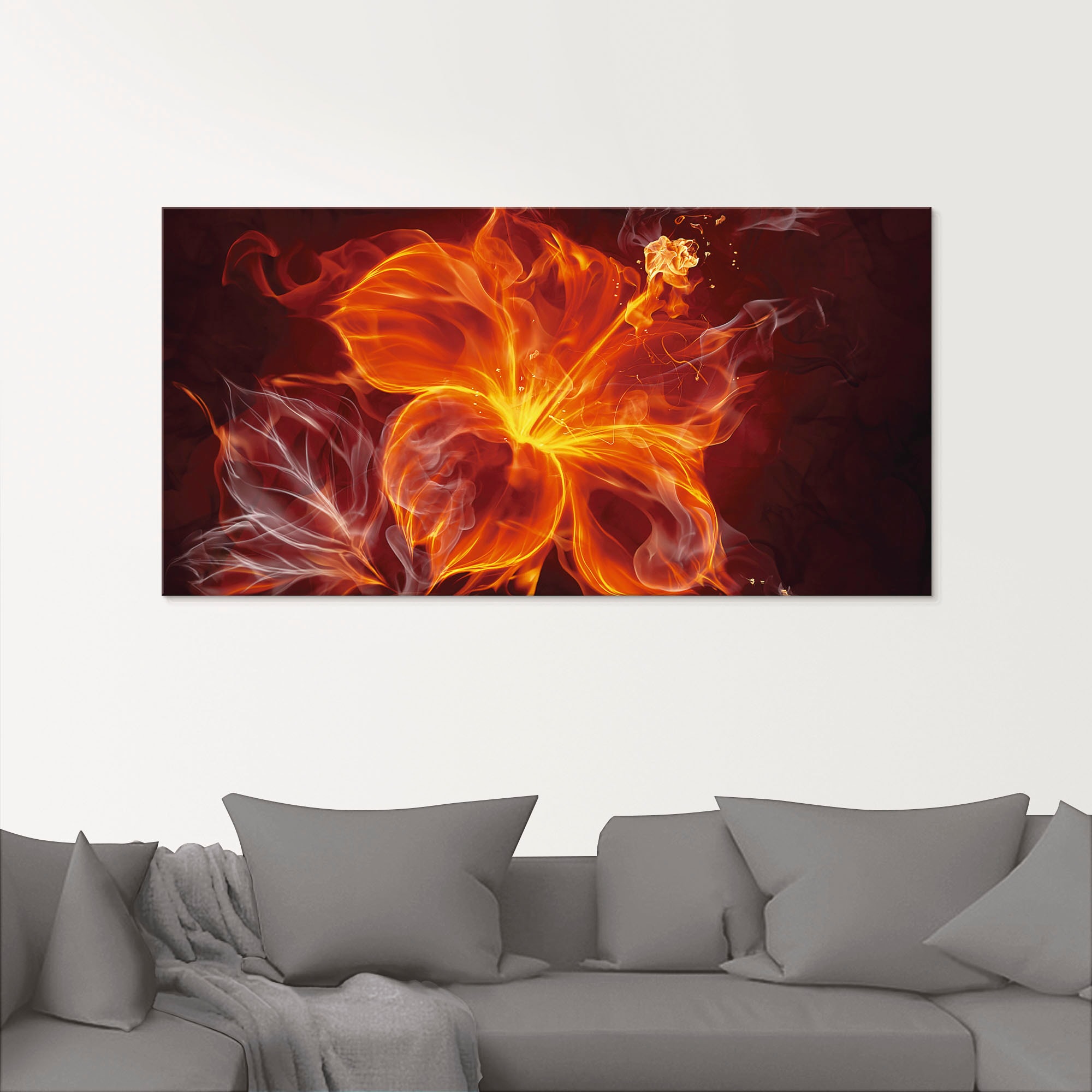 Artland Glasbild »Feuerblume«, Blumen, (1 St.), in verschiedenen Größen