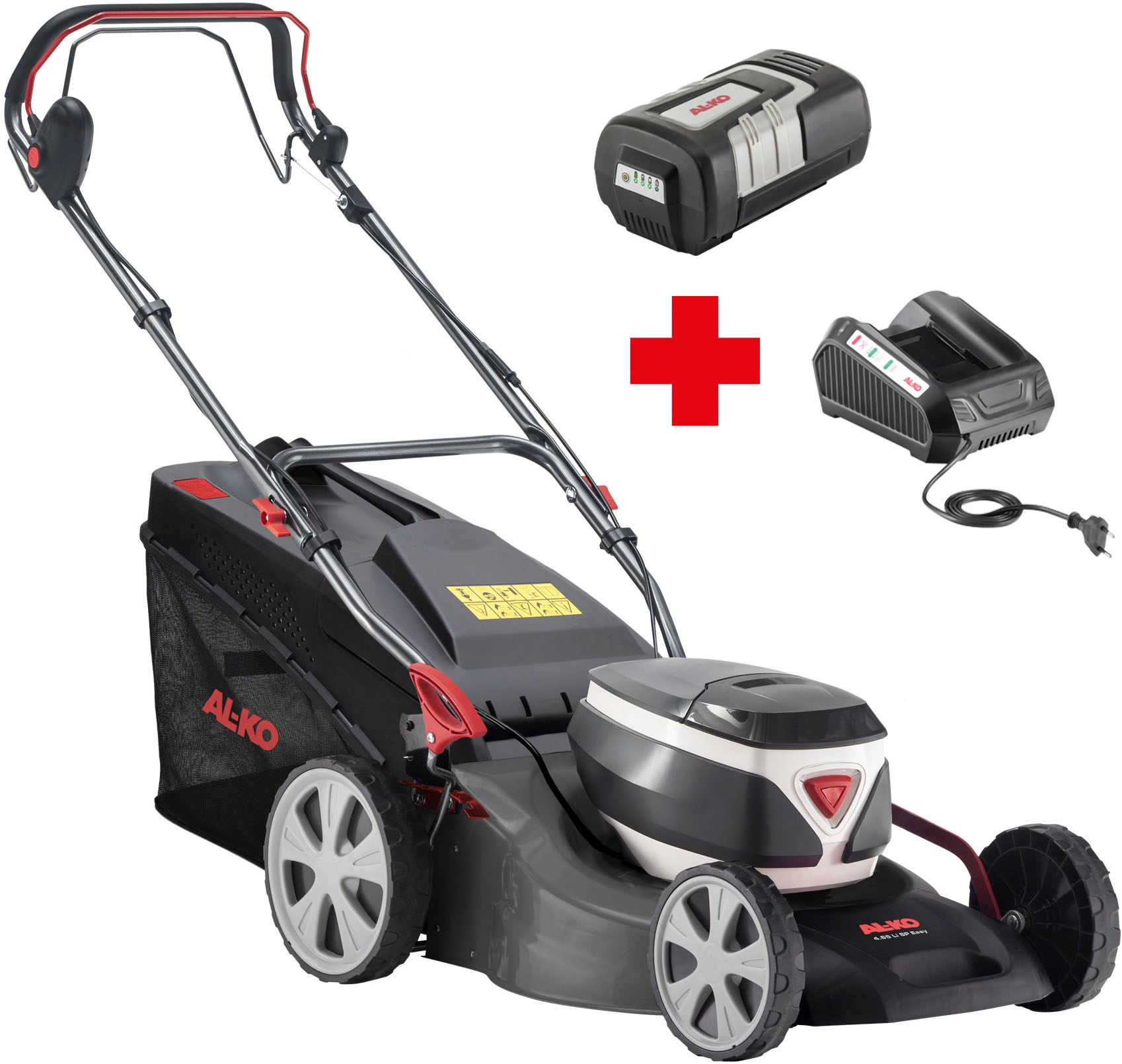 AL-KO Akkurasenmäher »4.65 Li SP Easy« inkl. Akku und Ladegerät schwarz Bürstenloser Motor daher langlebig und zuverlässig