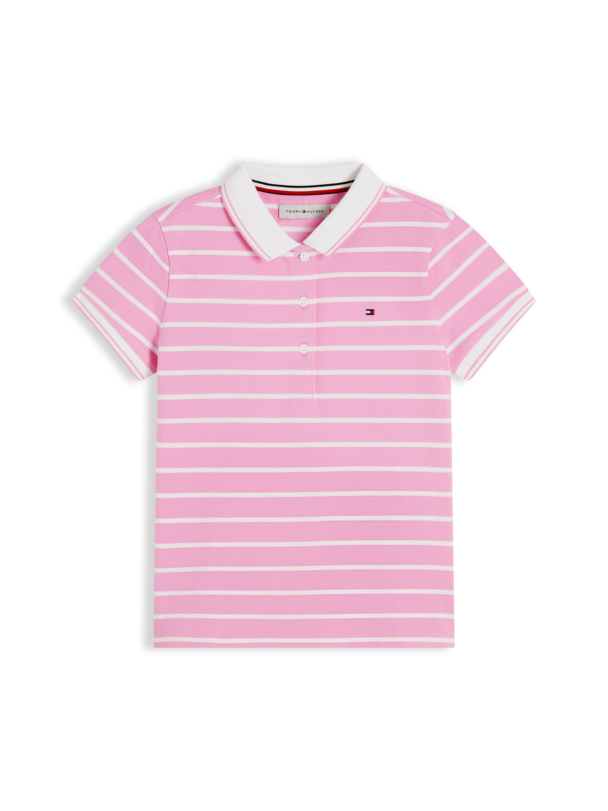Tommy Hilfiger Poloshirt für Kinder bis 16 Jahre, Polokragen, gewellter Ärmelabschluss