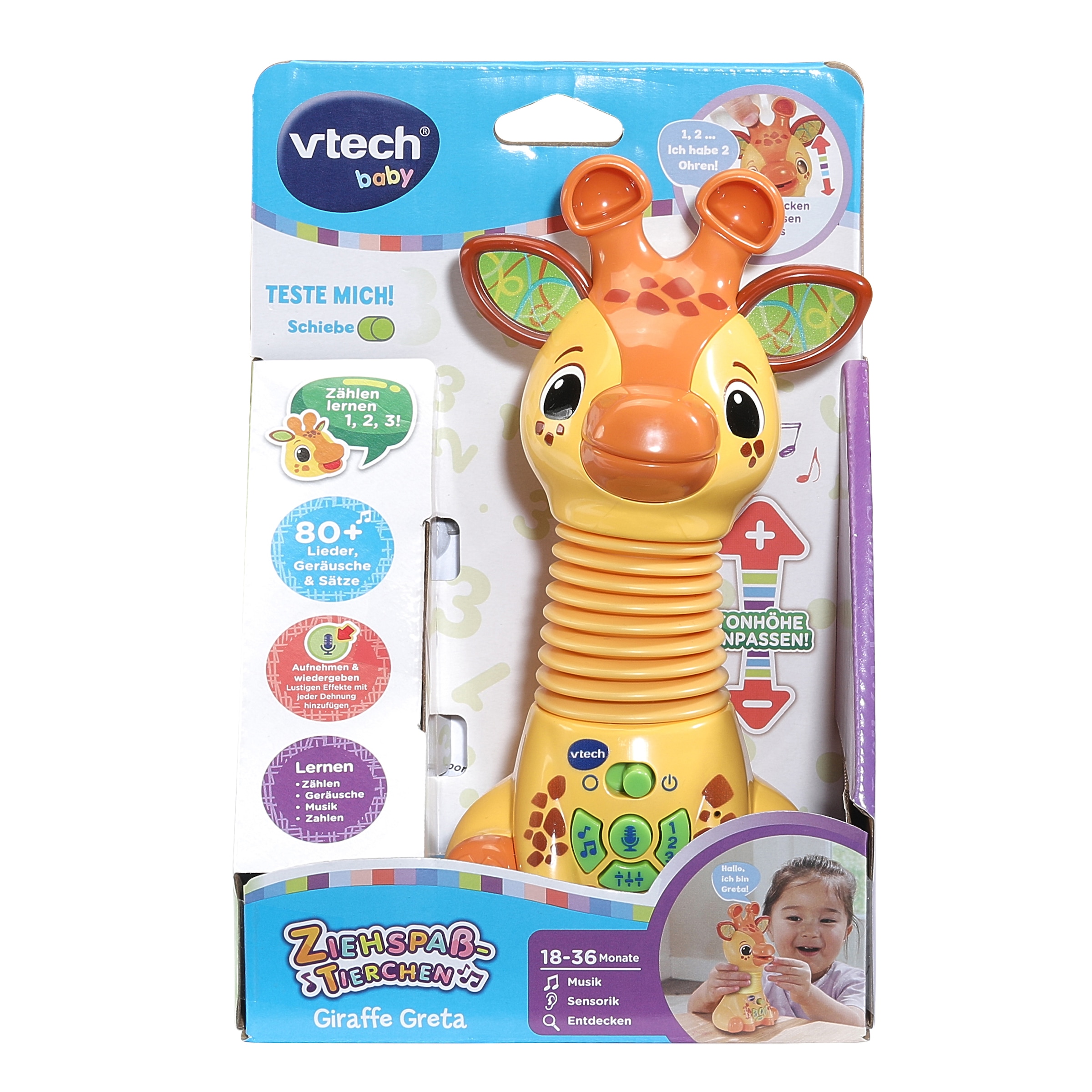 Vtech® Lernspielzeug »Ziehspaß-Giraffe Greta«