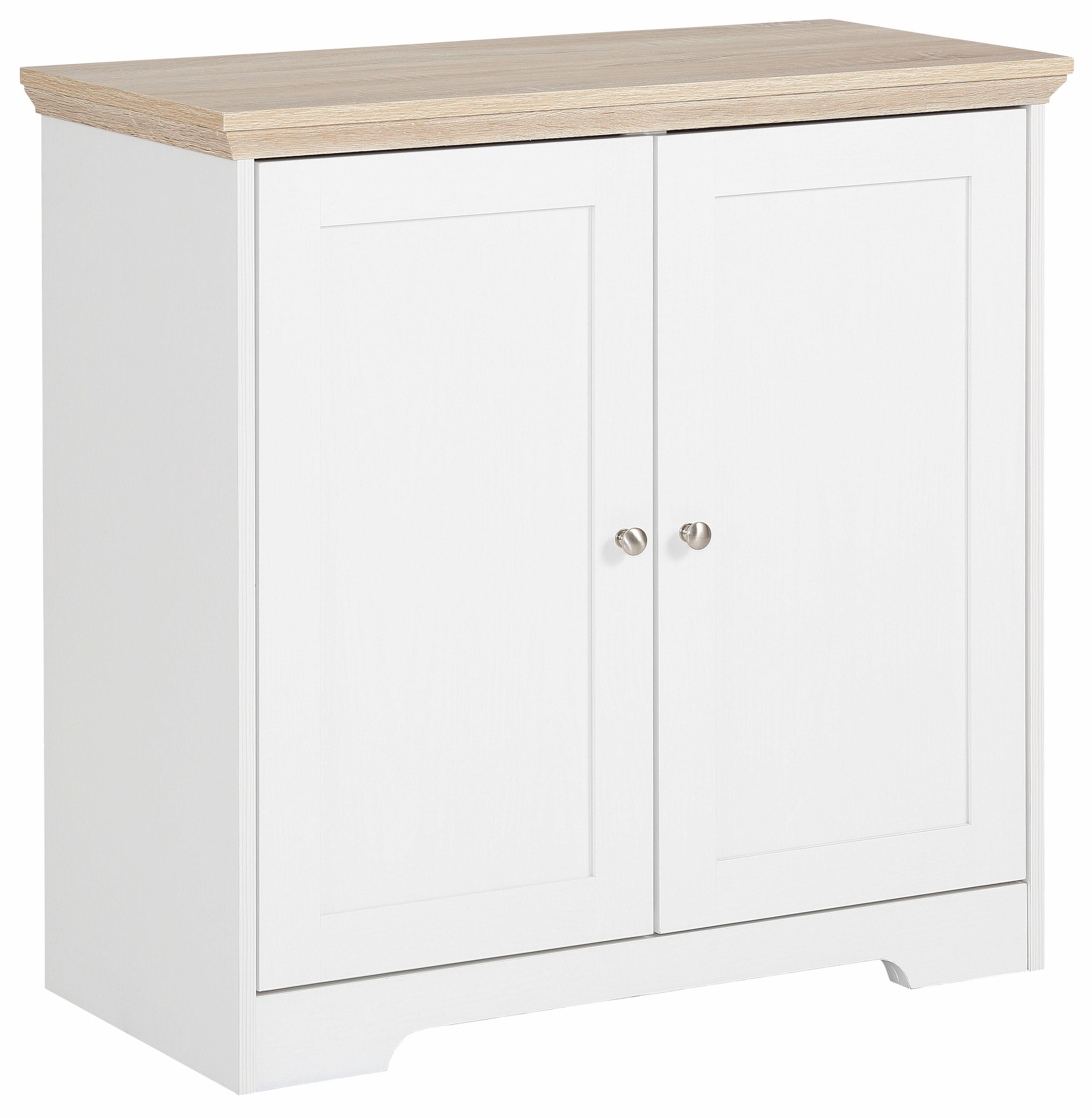 Home affaire Sideboard »Nanna«, Kommode mit einer Folien Oberfläche in Eiche-Optik, Breite 80 cm