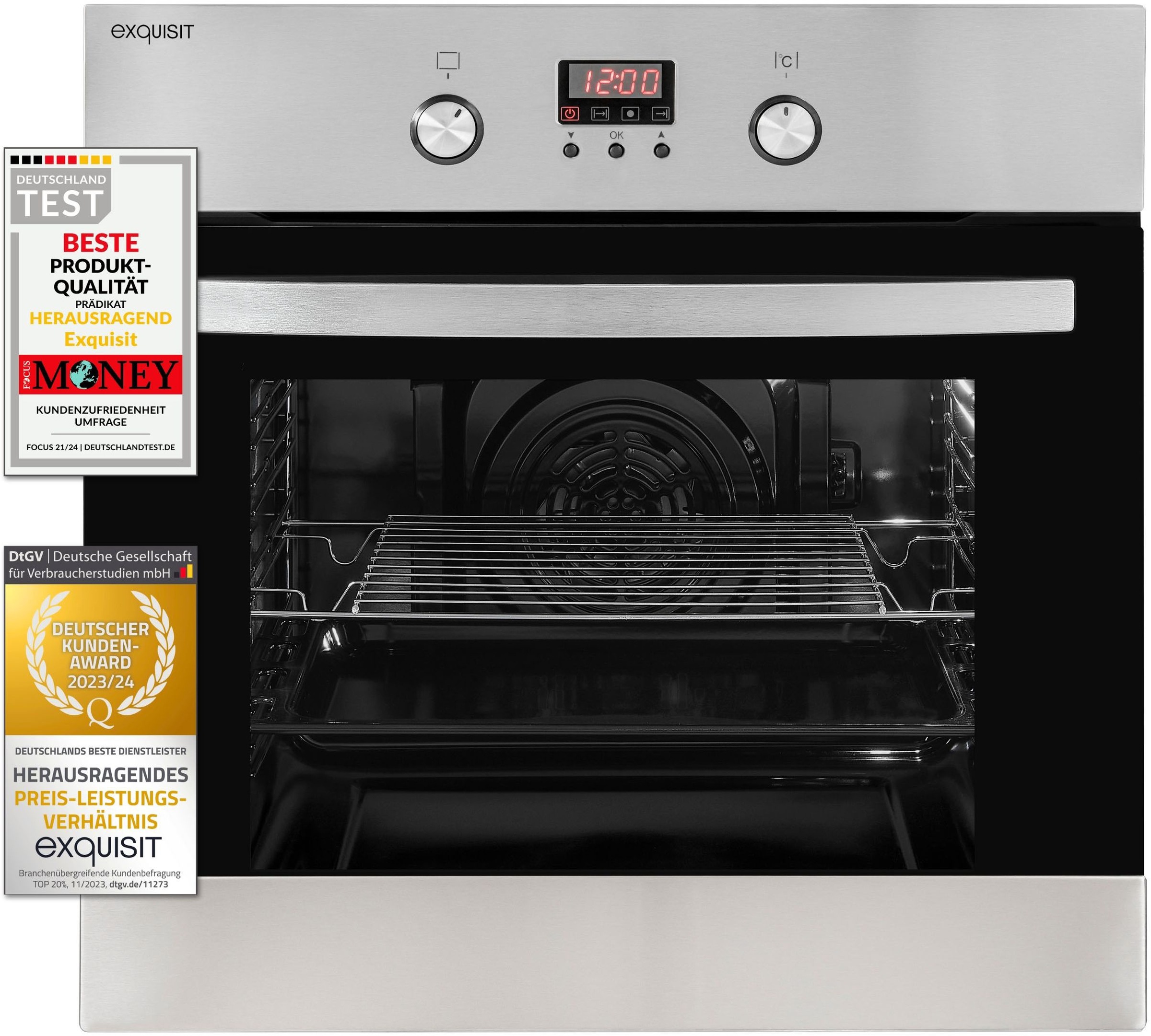 exquisit Backofen »EBE65-1H« Heißluft&Pizzastufe - ideal für ein Pizzabacke günstig online kaufen