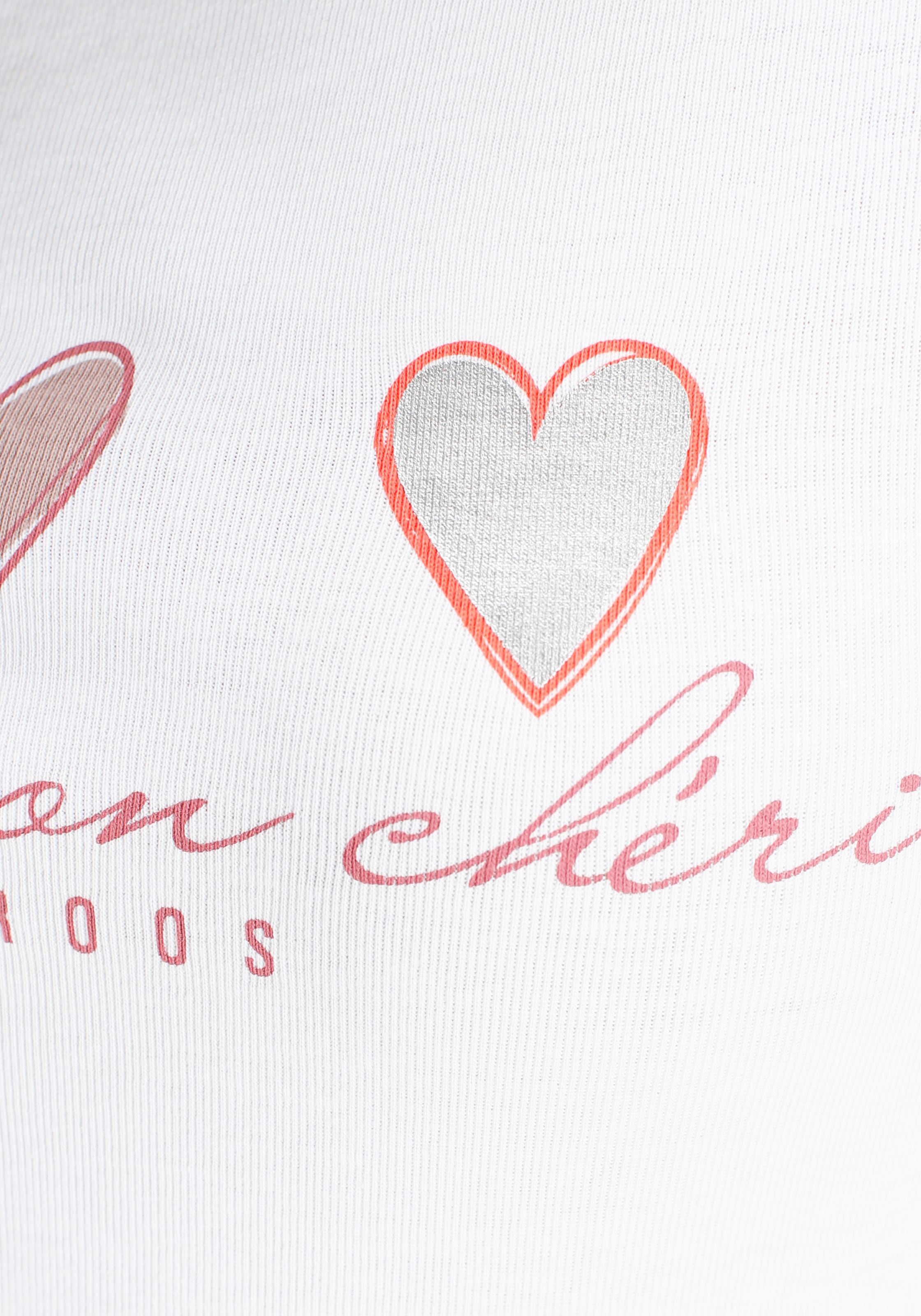 KangaROOS Longsleeve, Langarm, sehr figurbetont und hüftbedeckend, mit Herzchen-Detail
