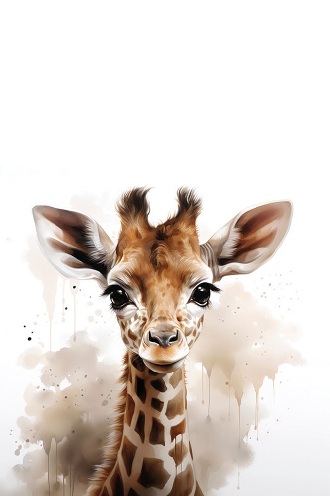 A.S. Création Leinwandbild »Baby Giraffe - Wandbild Weiß Braun Beige Keilra günstig online kaufen