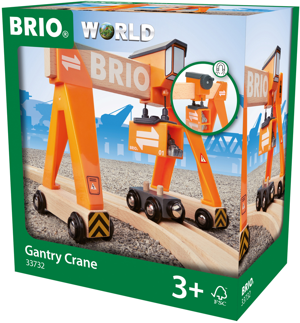 BRIO® Spielzeugeisenbahn-Erweiterung »BRIO® WORLD, Container-Verladekran«