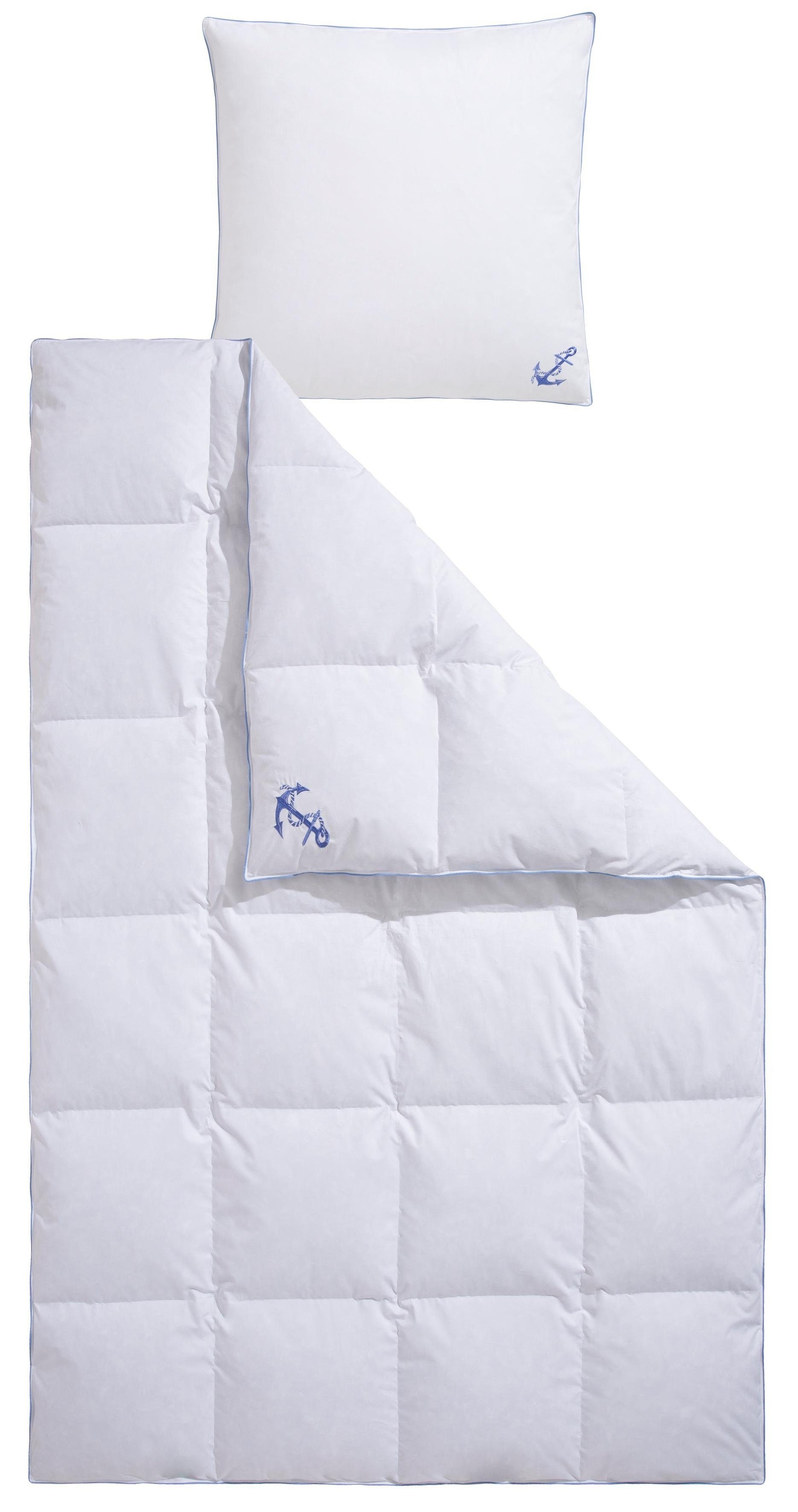 RIBECO Bettdecke + Kopfkissen »Anker« günstig online kaufen
