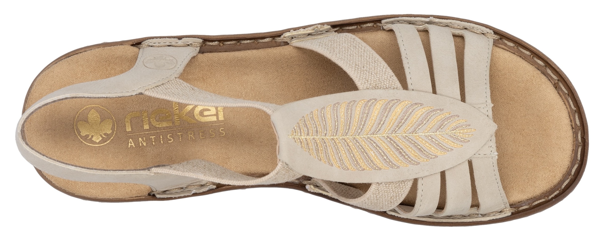 Rieker Sandale, Sommerschuh, Schlupfschuh, Sandalette mit praktischen Gummizügen