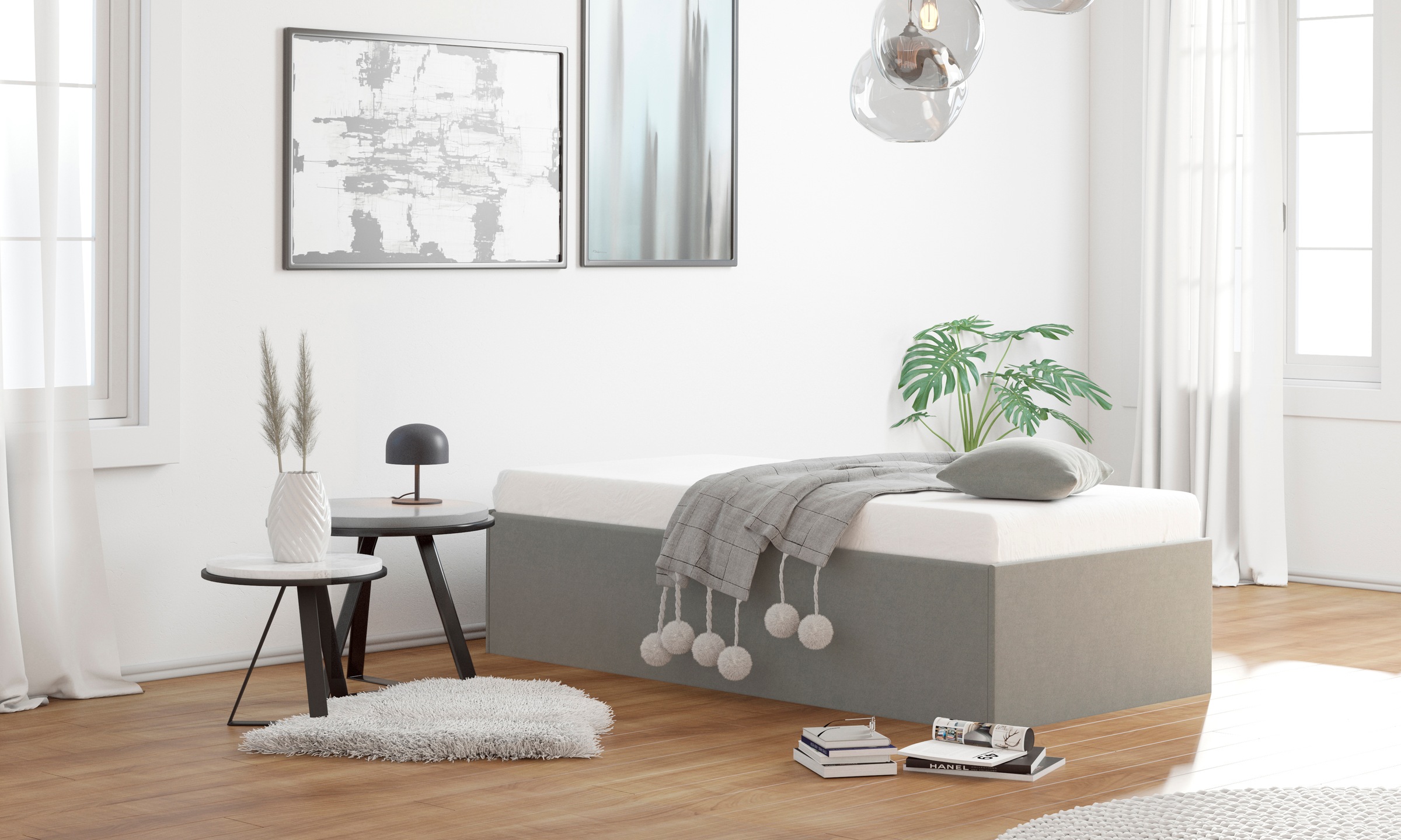 Westfalia Schlafkomfort Polsterbett "Amrum" in Samtvelours ohne Kopfteil, m günstig online kaufen