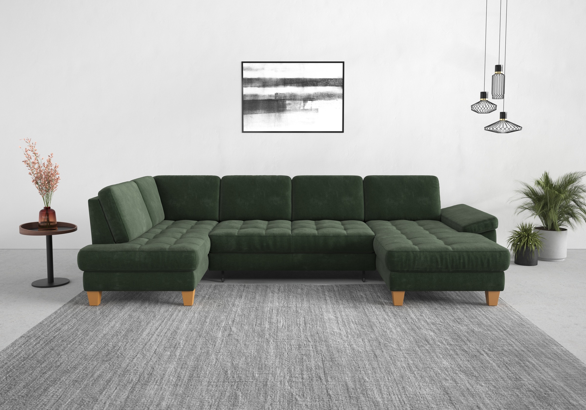 sit&more Wohnlandschaft »Westham U-Form«, wahlweise mit Bettfunktion, Bettkasten, Sitztiefenverstellung