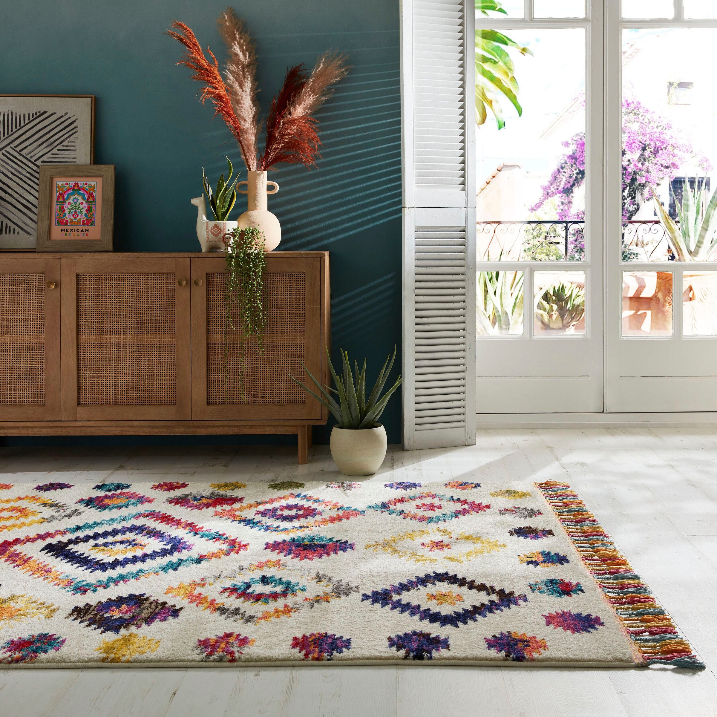 FLAIR RUGS Hochflor-Teppich »Bohemia« rechteckig 20 mm Höhe in farbenfroher günstig online kaufen