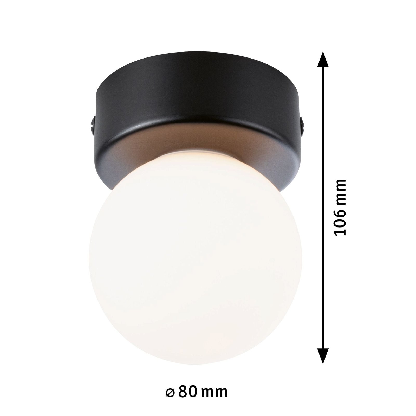 Paulmann Deckenleuchte »Selection Bathroom Gove IP44 max. 1x20W Satin, Glas/Metall«, 1 flammig, Leuchtmittel G9 | ohne Leuchtmittel, G9