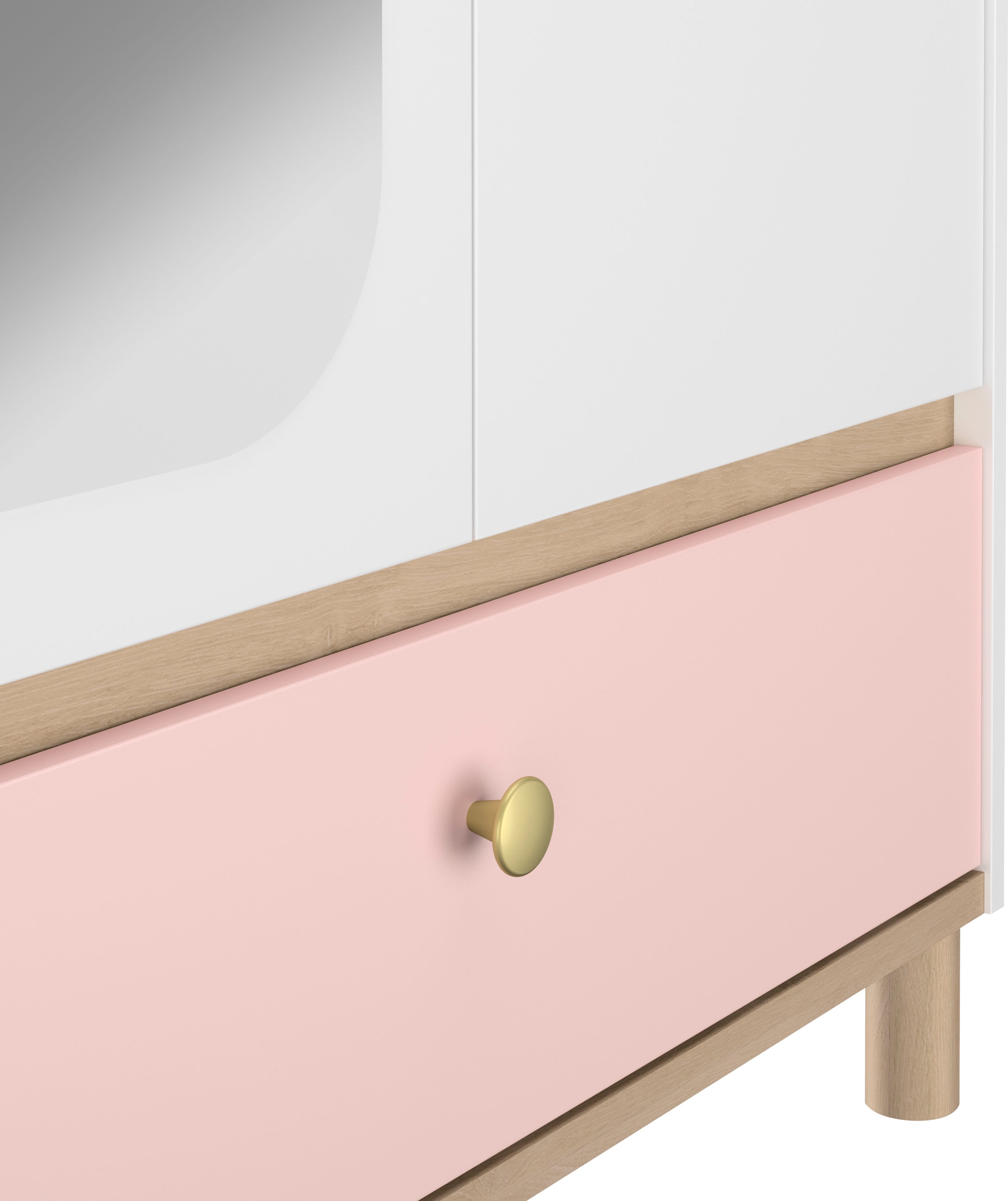 Gami Kleiderschrank »Romy«, (1 St.), Elegantes Design für eine sanfte und feminine Atmosphäre.