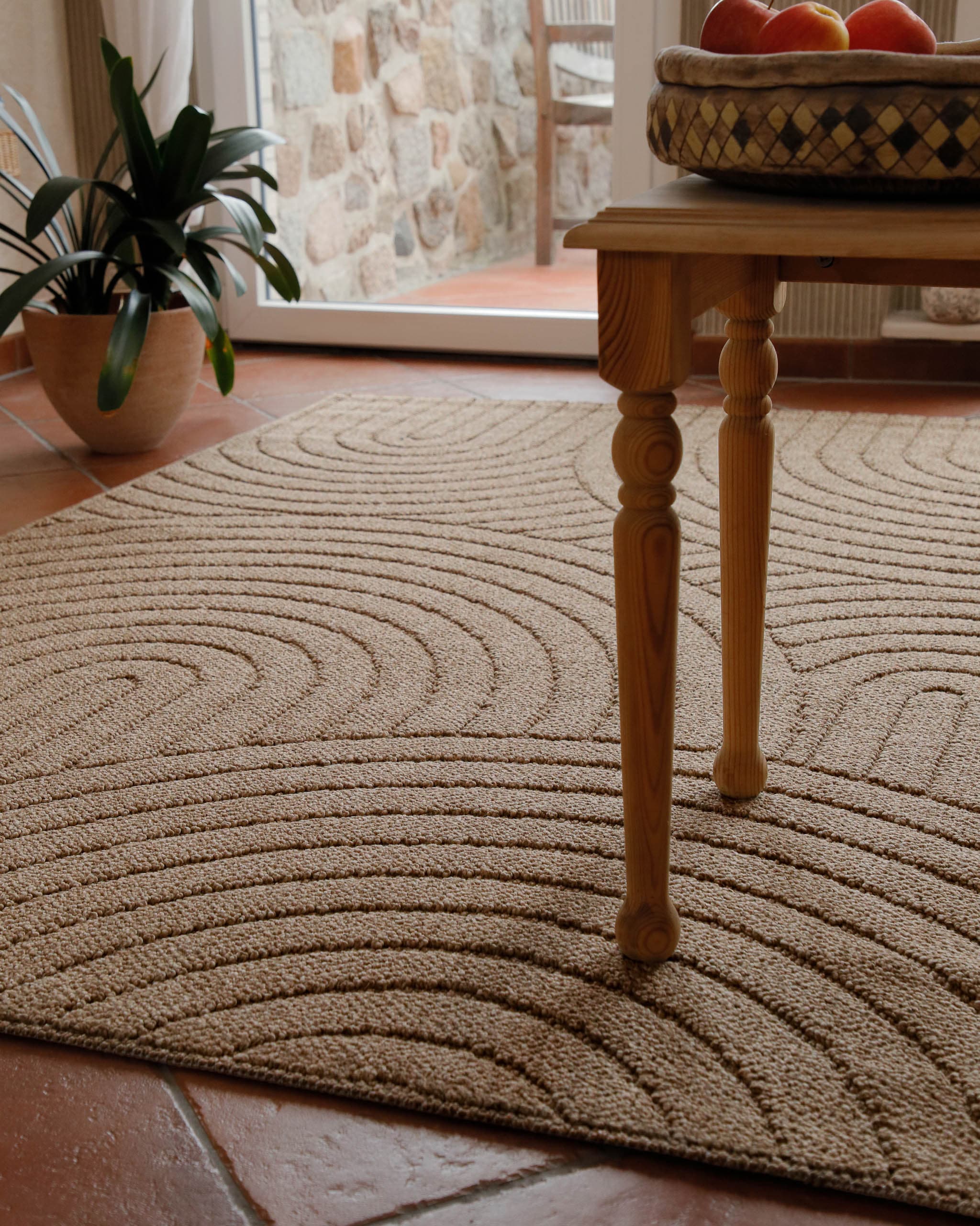 Wecon home Teppich »Monoq« rechteckig 12 mm Höhe Flachgewebe, wetterfest, Retro Design, robust, In- & Outdoor Teppich