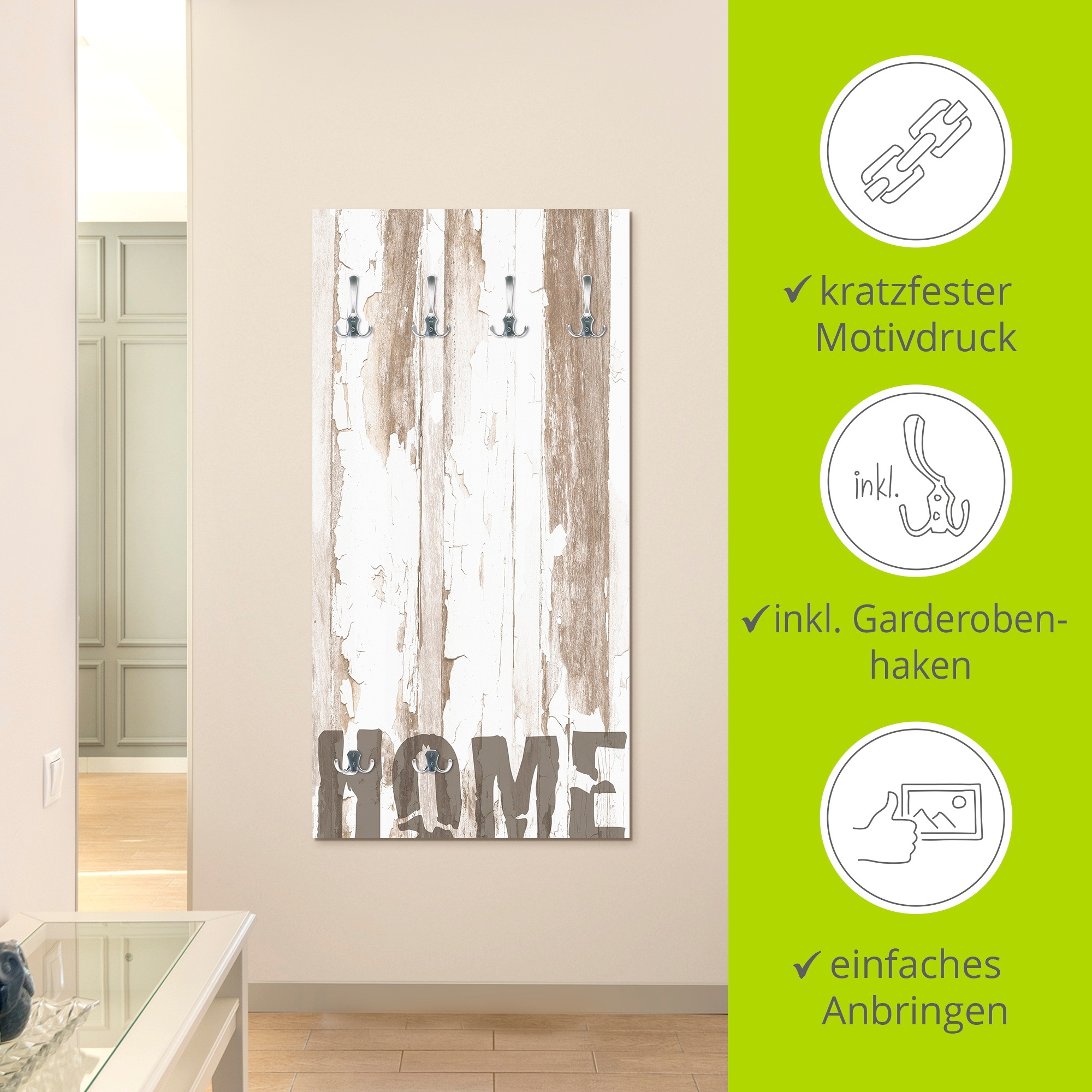 Artland Garderobenleiste »Home«, teilmontiert