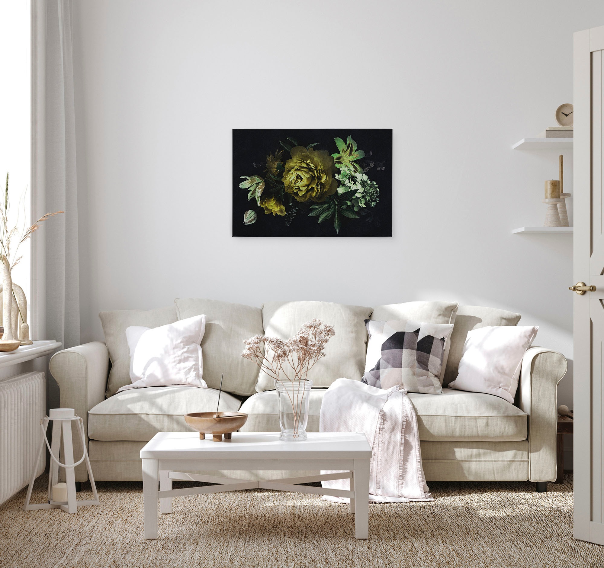 A.S. Création Leinwandbild »drama queen«, Kunst-Blumen-Kinder, (1 St.), Keilrahmen Bild Floral Blumen Leinwand-Bild Wohnzimmer modern Wandbild