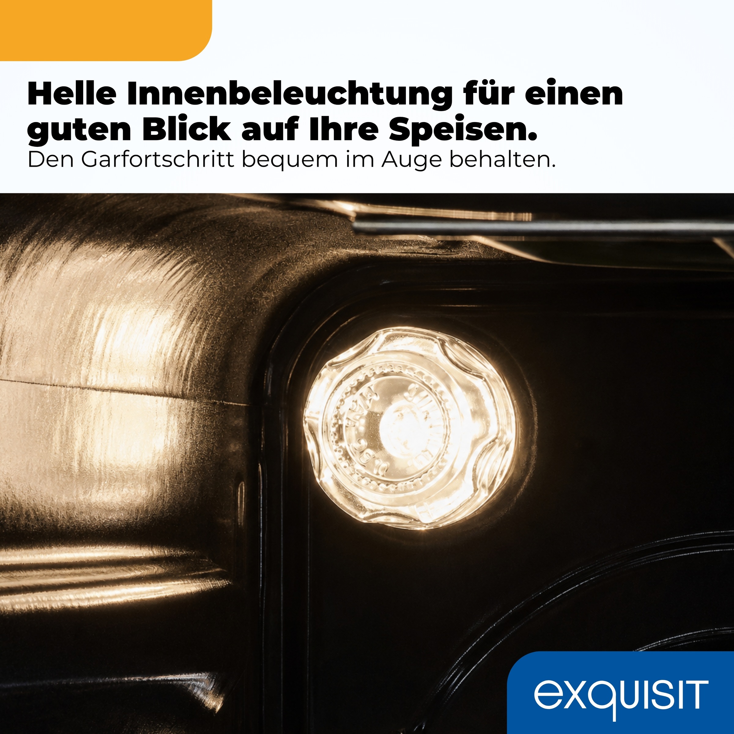 exquisit Backofen-Set »EHE346-120 Set mattschwarz« Backofen | Glaskeramikkochfeld, 2 Stk. tlg. Ober&Unterhitze mit 4-Zonen-Glaskeramikkochfeld – einfach & sicher!