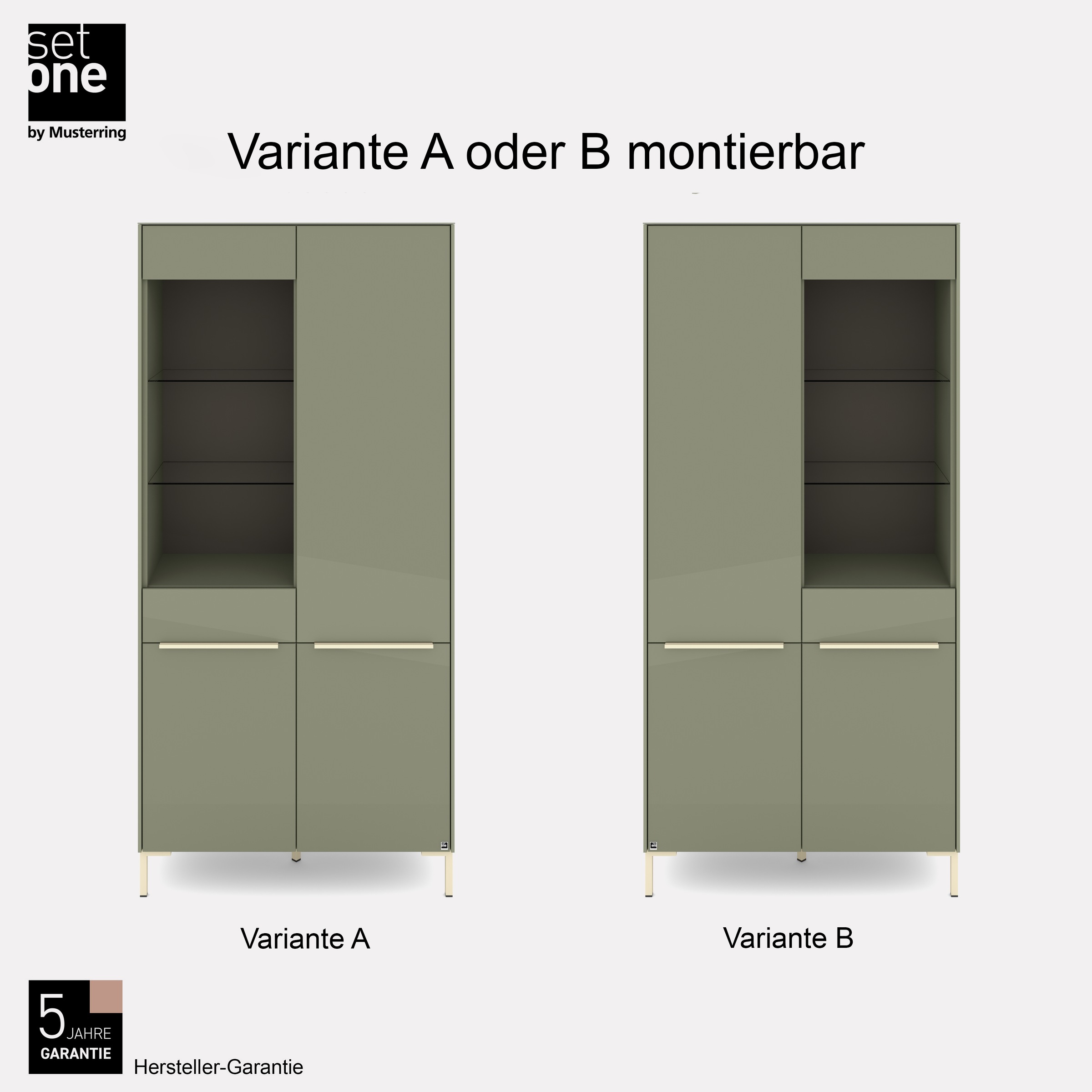 set one by Musterring Standvitrine »Reno« 1 Stk. tlg. Mit Winkelfuß in diversen Farben, 199 cm Höhe & Farbauswahl