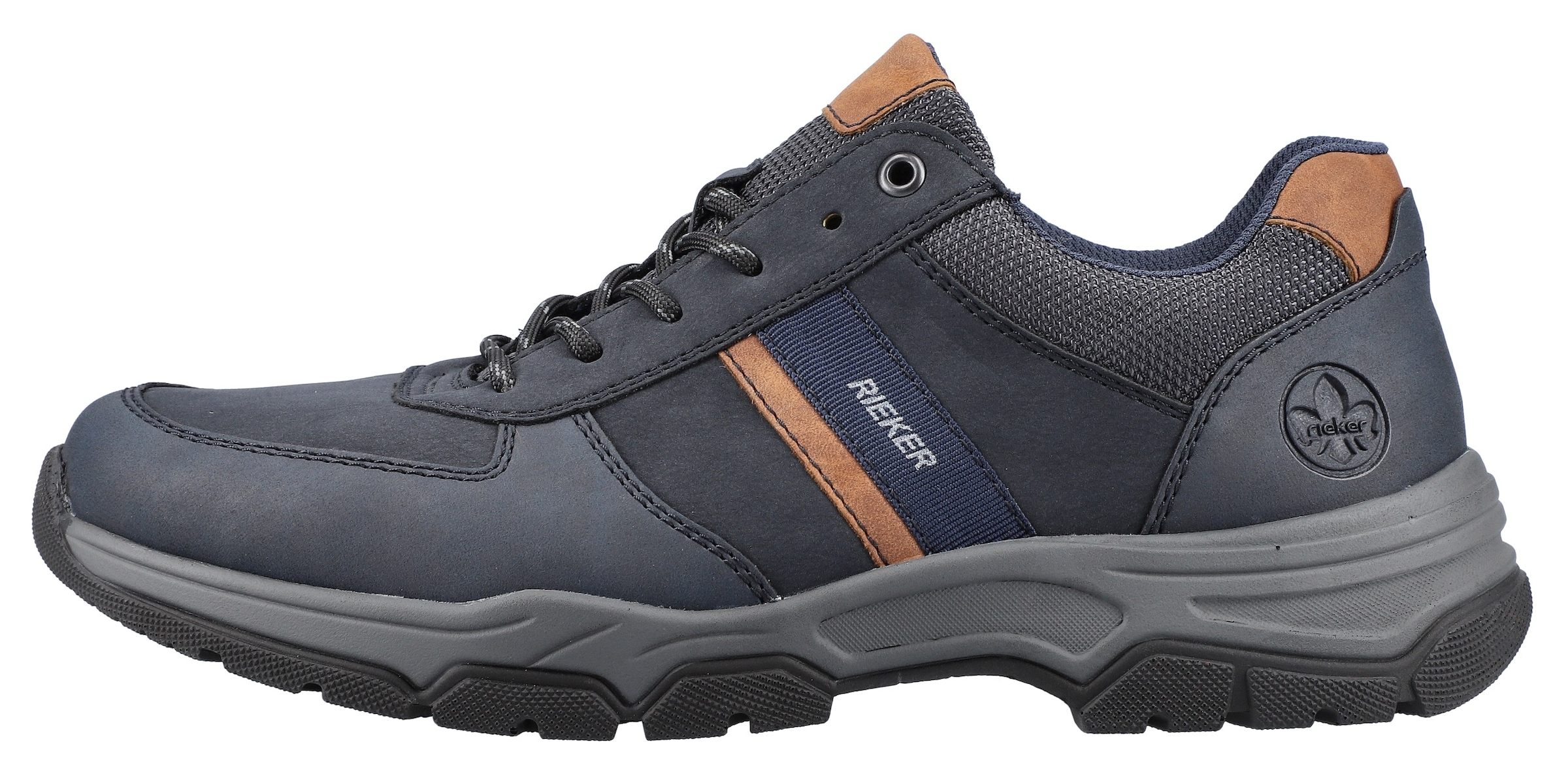 Rieker Sneaker, Freizeitschuh, Outdoorschuh, Schnürschuh mit gepolstertem Schaftrand