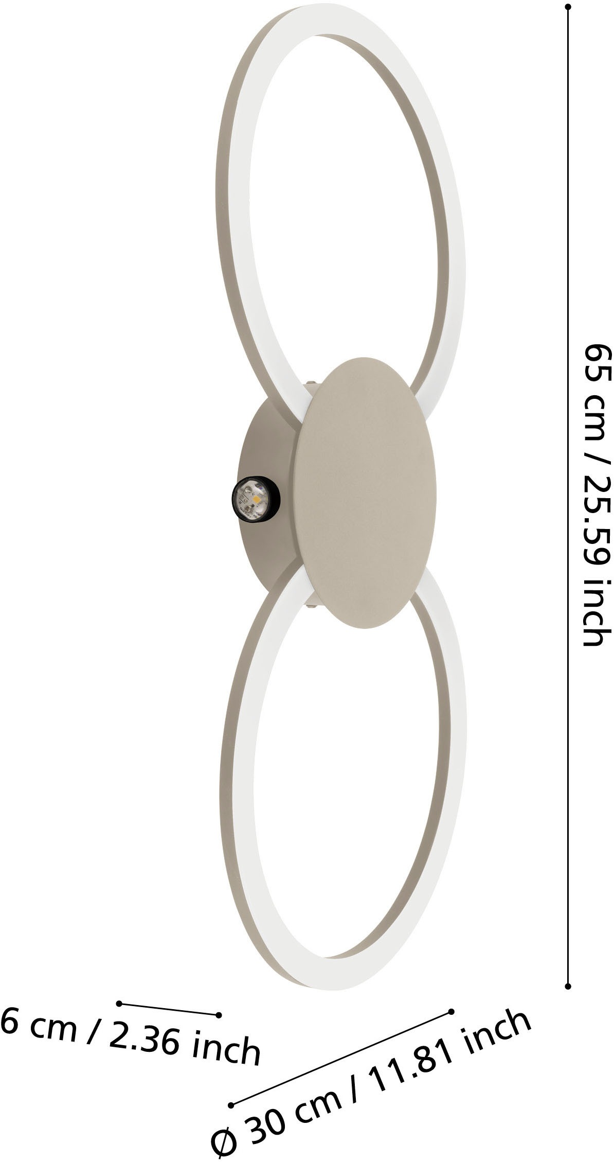 EGLO Deckenleuchte »VENTICELLO 1 Deckenlampe - Alu - LED;LED - 20W;0,91W - IP20« LED-Modul 1 Stk. Warmweiß Wohzimmerlampe, Esszimmerlampe, Flur, Schlafzimmer, L66 x B30 x H5 cm