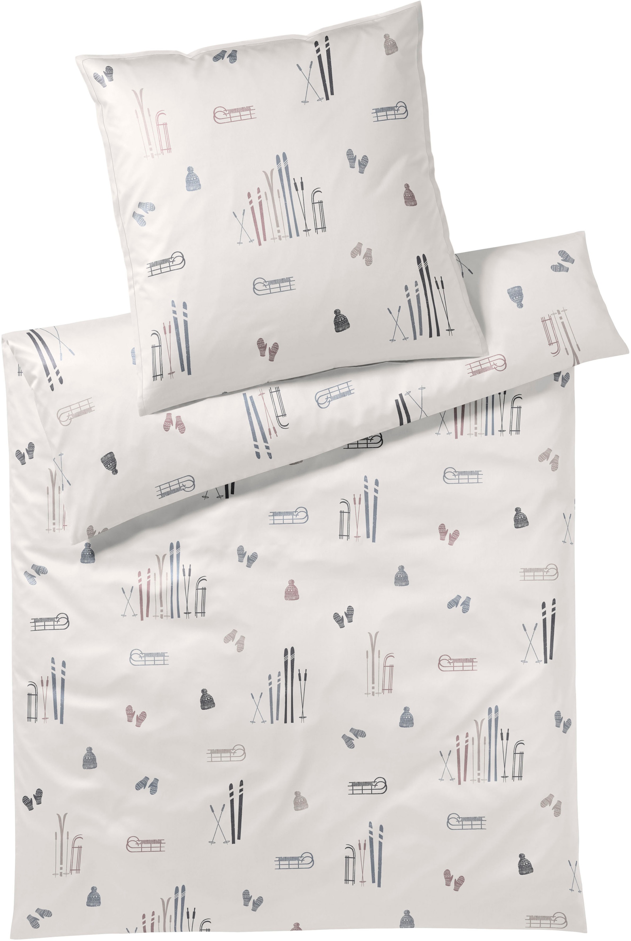 Elegante Bettwäsche »Winterzauber« 2 Stk. tlg. angenehmes Hautgefühl günstig online kaufen