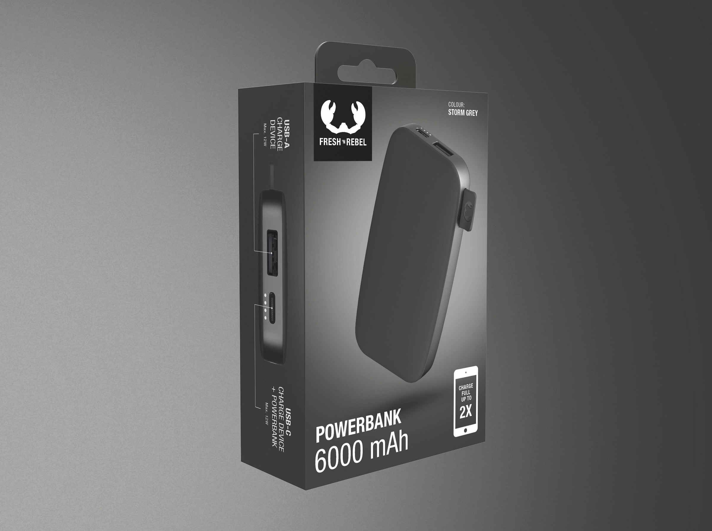 Fresh´n Rebel Powerbank »Power Pack 6000mAh mit USB-C, Fast Charge«, 5 V