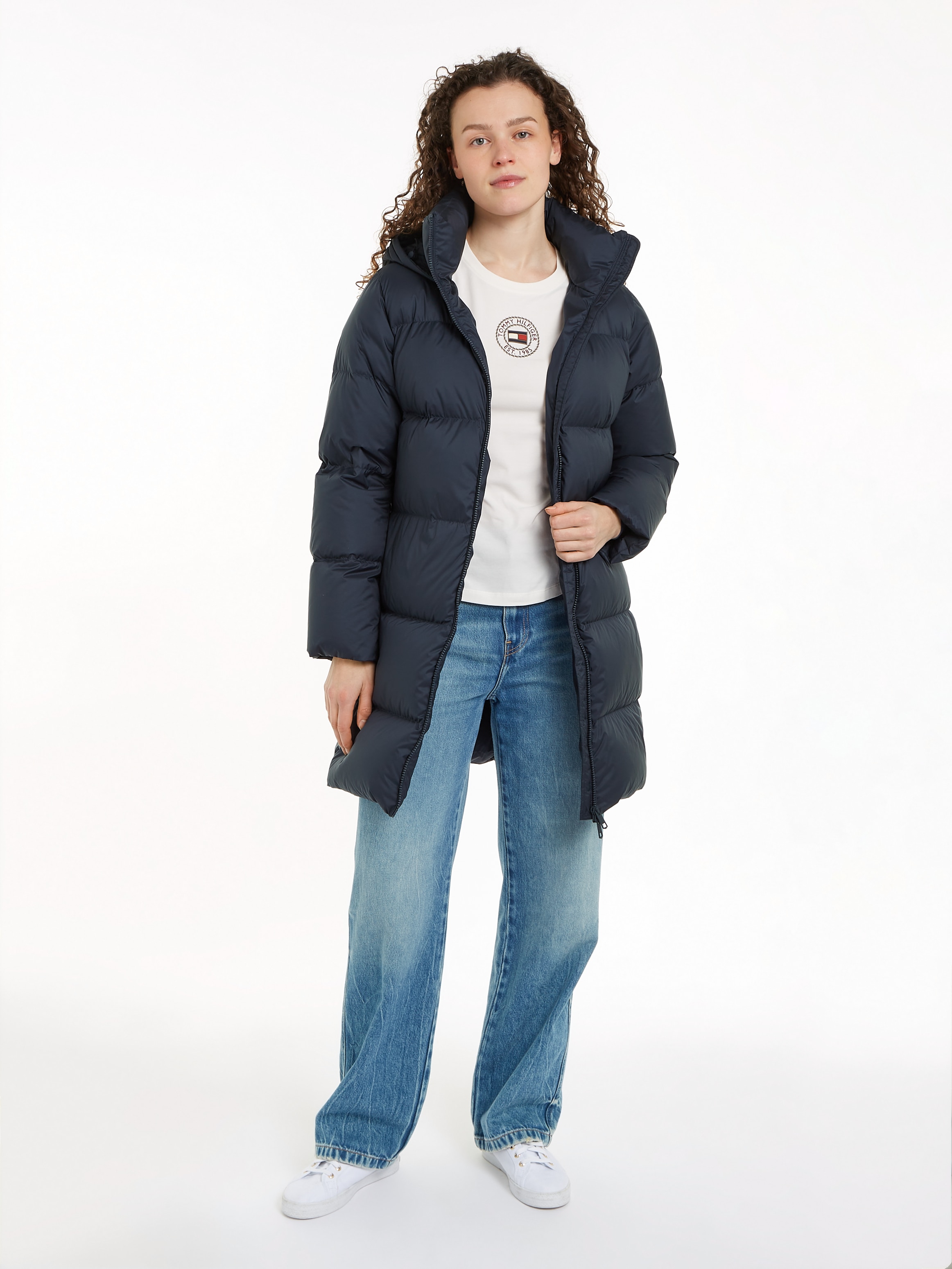 Tommy Hilfiger Steppmantel »HW DOWN CASUAL COAT«, Mit Kapuze