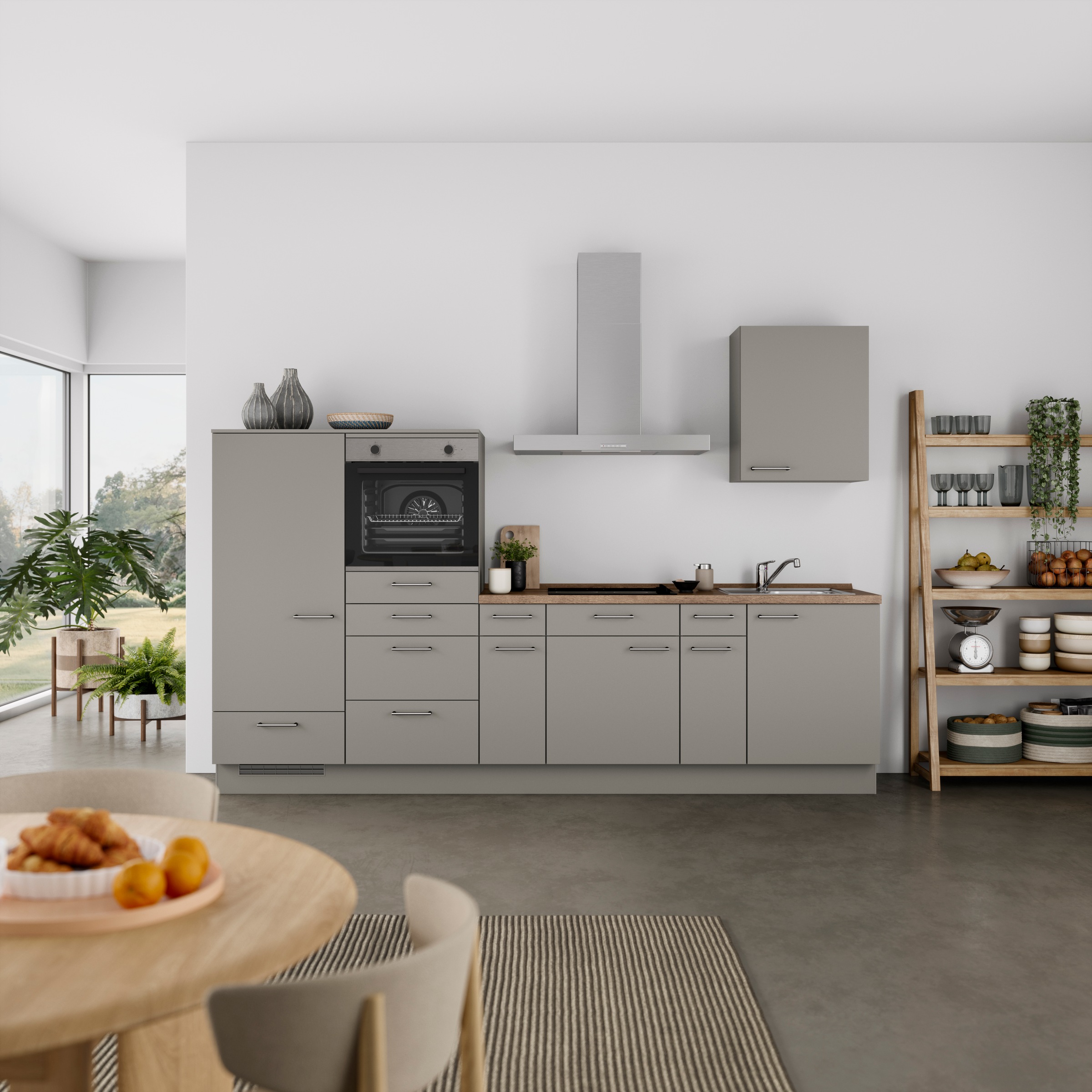 nobilia® Küchenzeile »"Laser I", Ausrichtung wählbar, Breite 300 cm« vormon günstig online kaufen