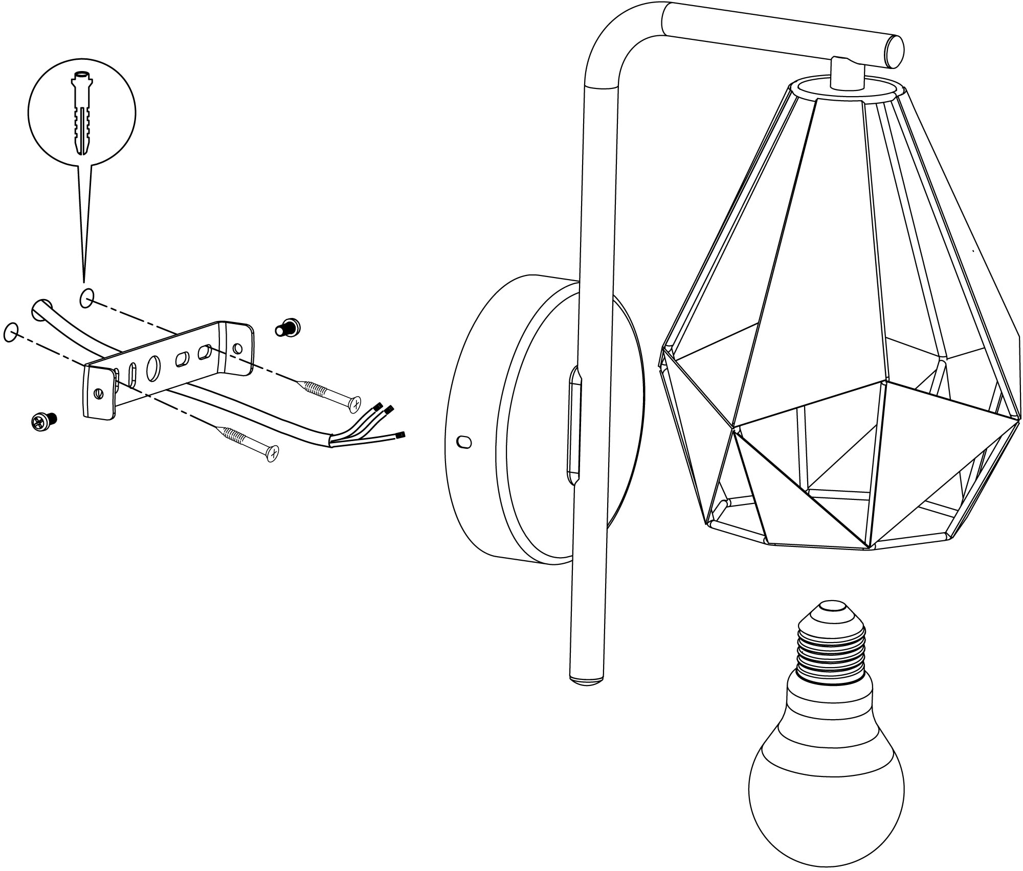 EGLO Wandleuchte »CARLTON 4 Wandlampe, IP20, Stahl, Wohnzimmerlampe, Bürolampe, Lampe« E27 Wandleuchte, L16 x H31,5 cm, schwarz, kupferfarben-antik,
1X60W exkl.