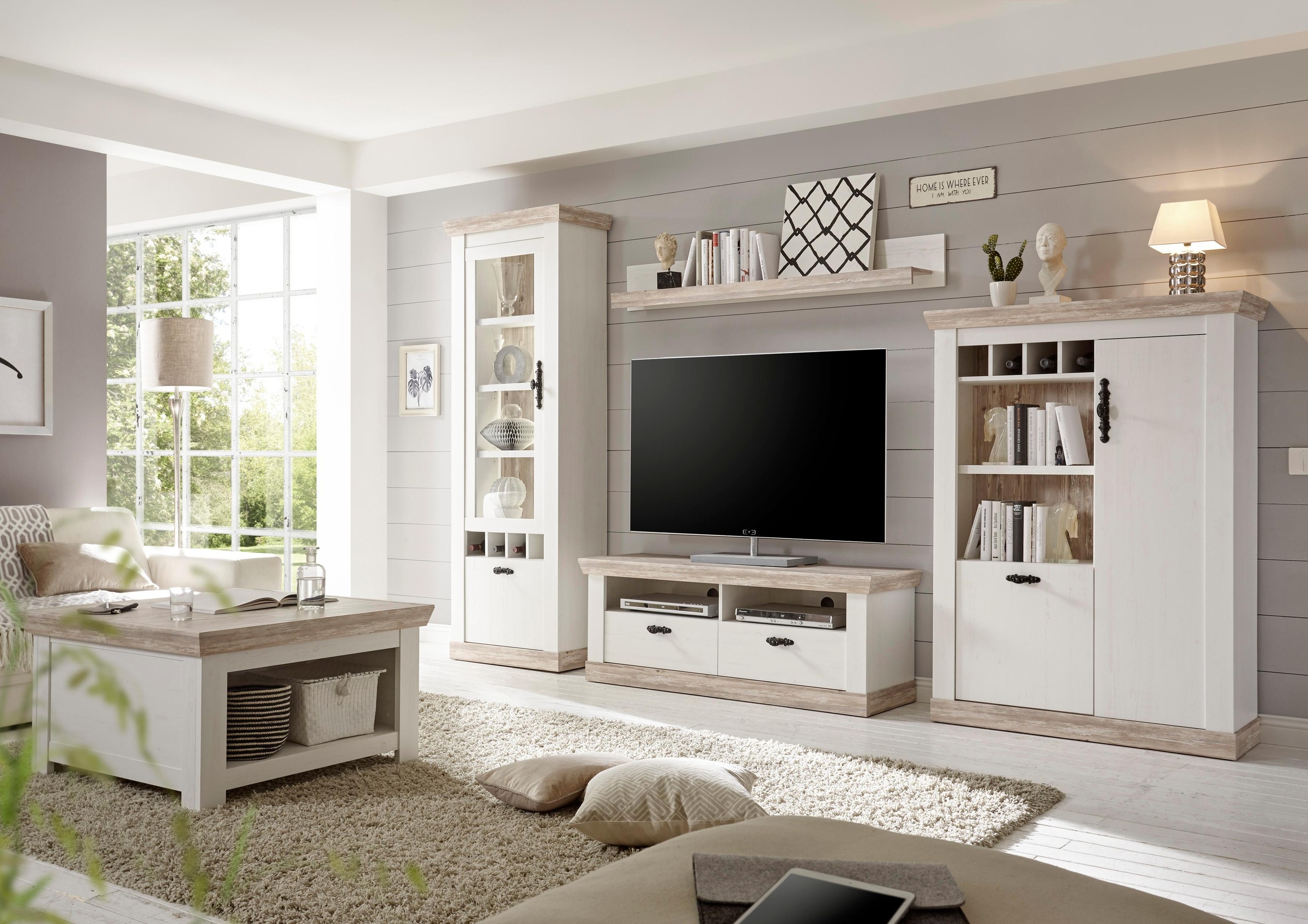 Home affaire Wohnwand »Florenz, Anbauwand im Landhausstil, Komplettset mit günstig online kaufen