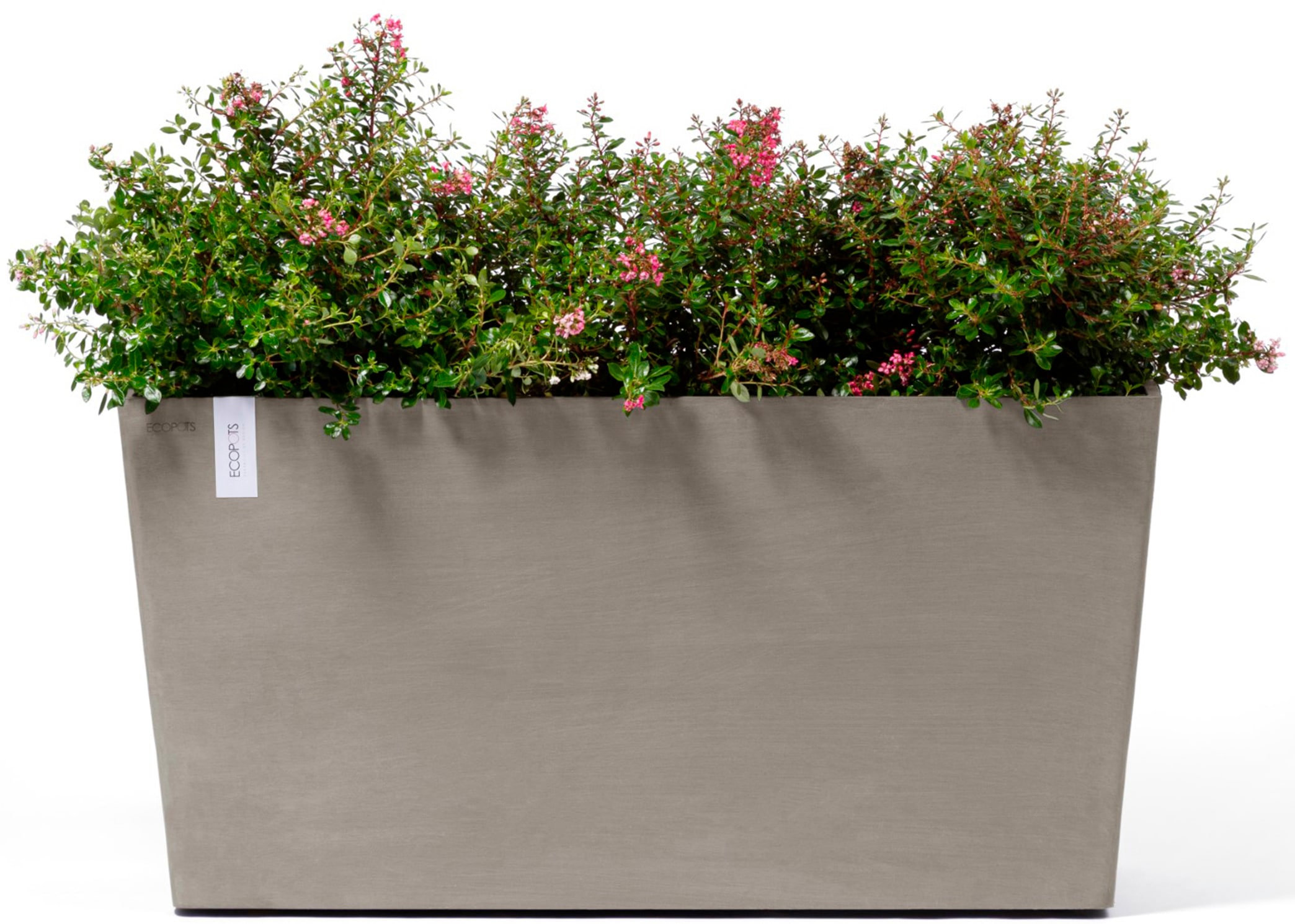 ECOPOTS Blumentopf »Paris mit Rollen 100 Taupe«, für den Außenbereich: frostsicher, bruchsicher und lichtbeständig