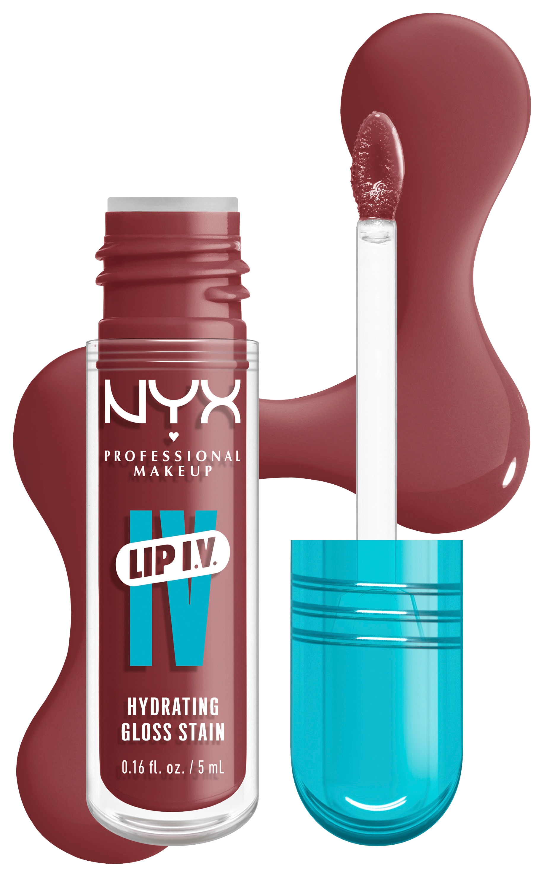 NYX Lipgloss »NYX Professional Makeup Lip IV Gloss Serum Lipgloss«, Wet-Look, spendet Feuchtigkeit, pflegt, hinterlässt Lip Stain.