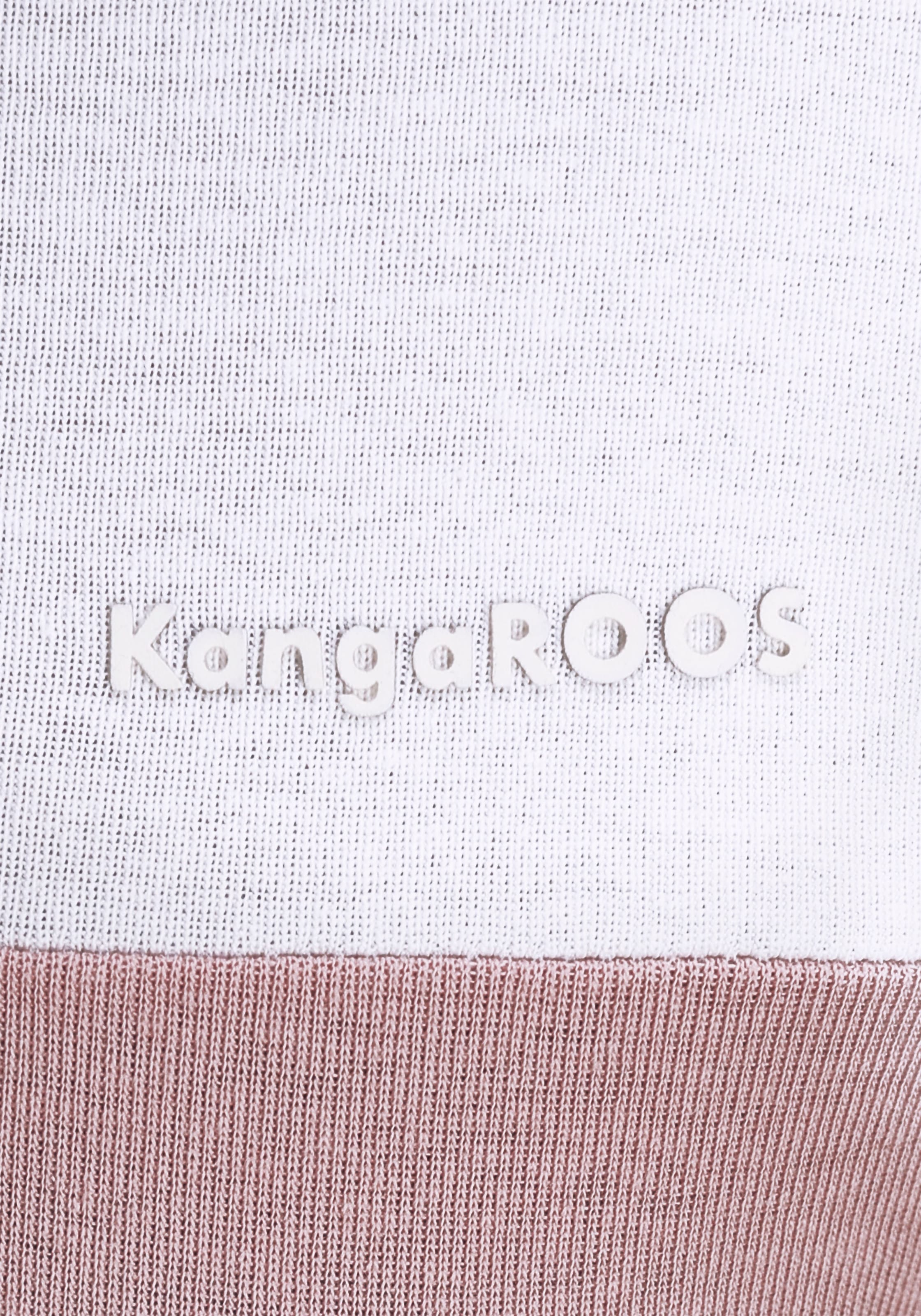 KangaROOS Longsleeve, mit Langarm, figurbetonte Passform, Colourblocking-Optik